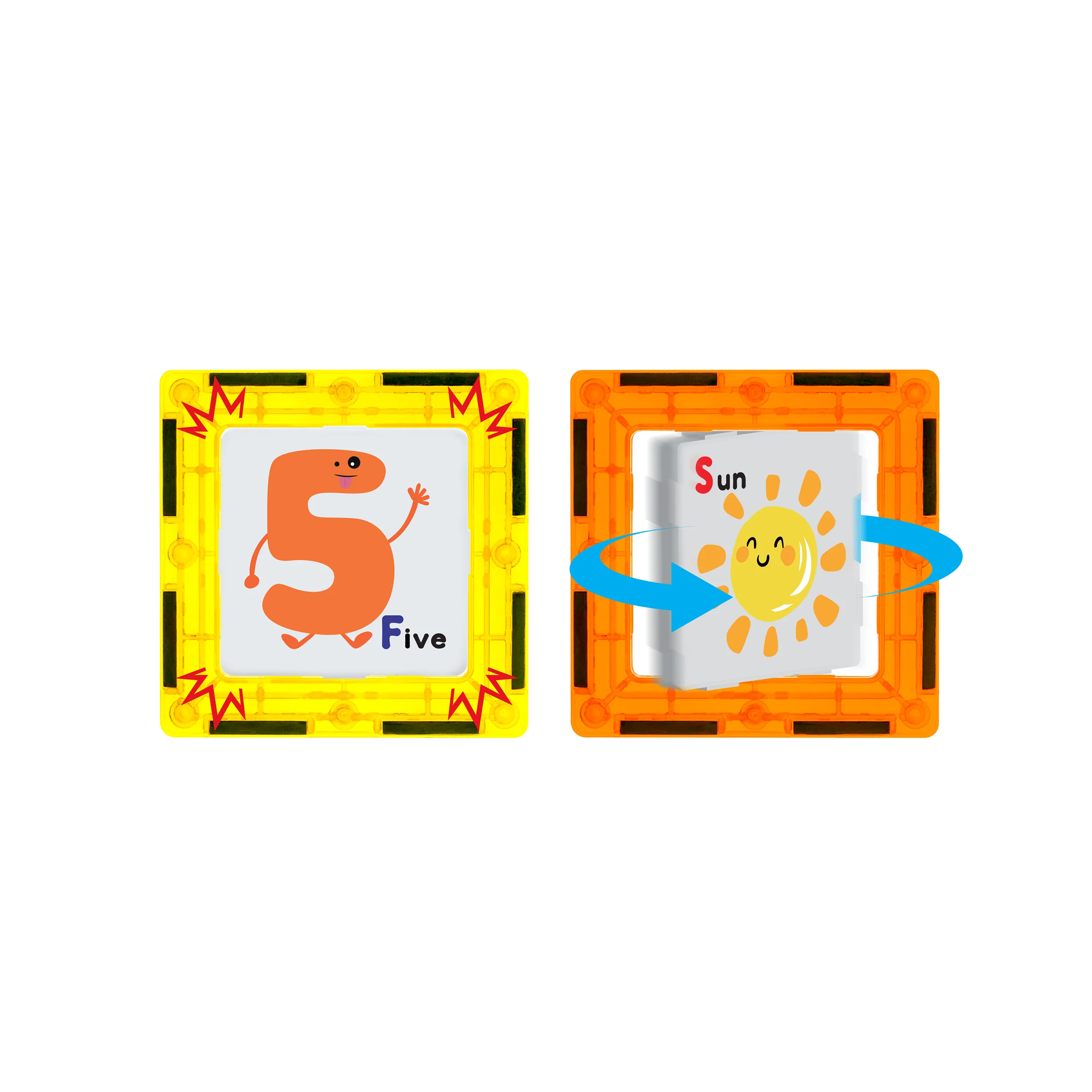 PicassoTiles Magnet Tile Toy Click-In Graphic Art Piece Set - 42 Pieces - Image 6