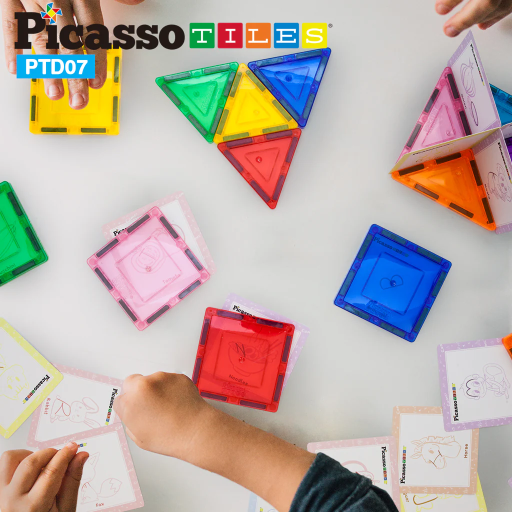 PicassoTiles Magnetic Tile Hidden Letter Game: Discover and Decode - Image 2