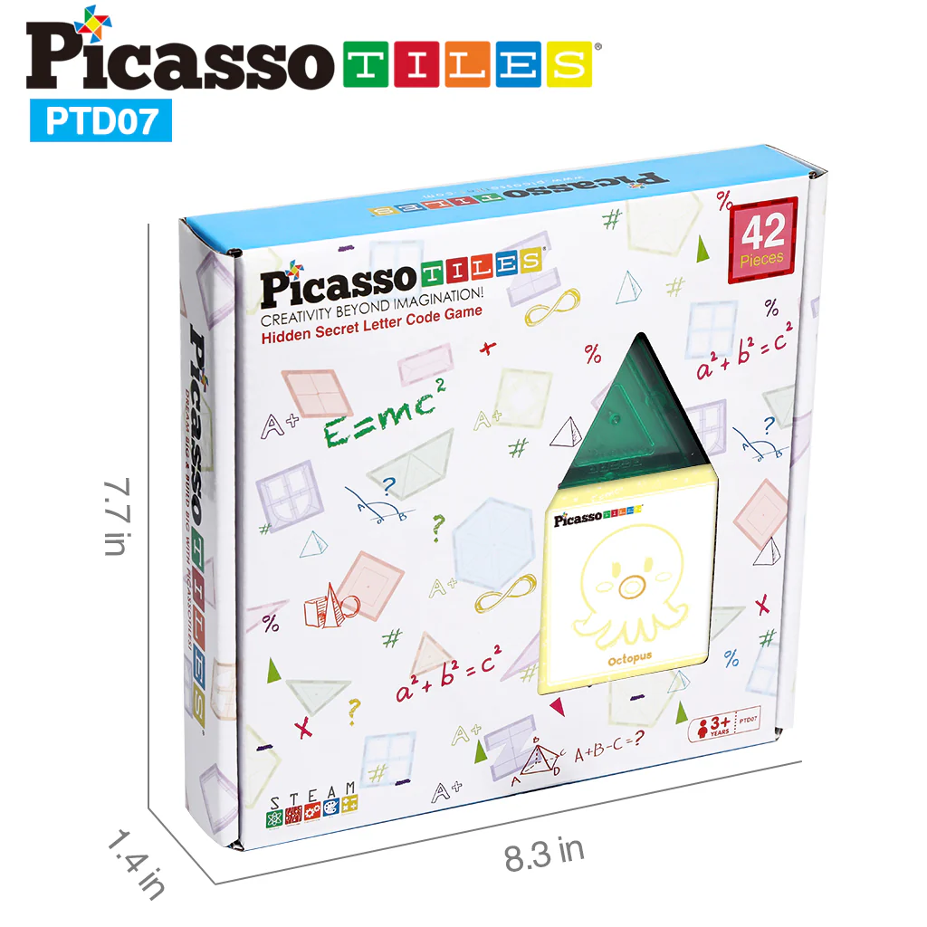 PicassoTiles Magnetic Tile Hidden Letter Game: Discover and Decode - Image 8