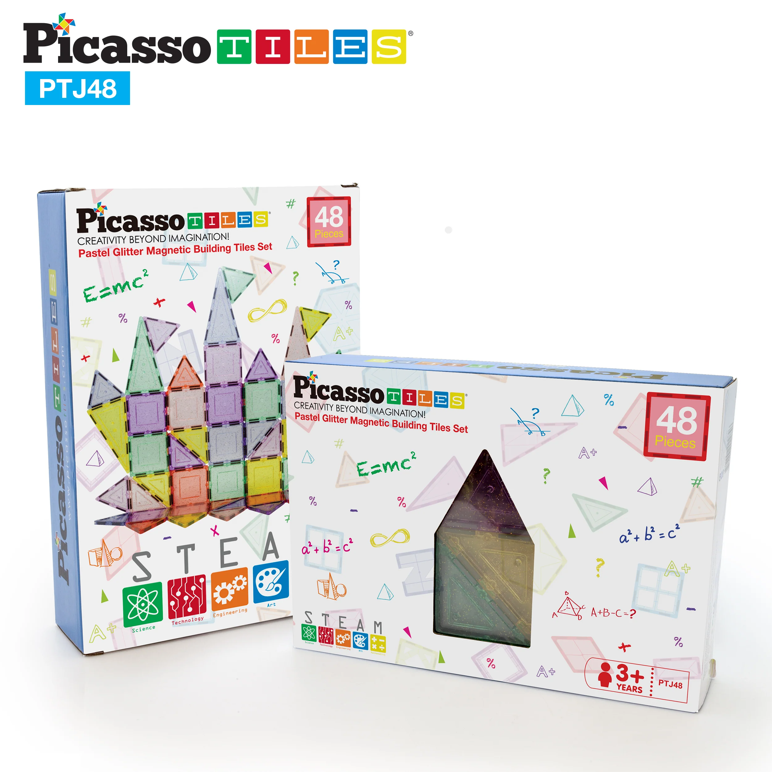 PicassoTiles Glitter Magnetic Tiles Building Set - Image 8