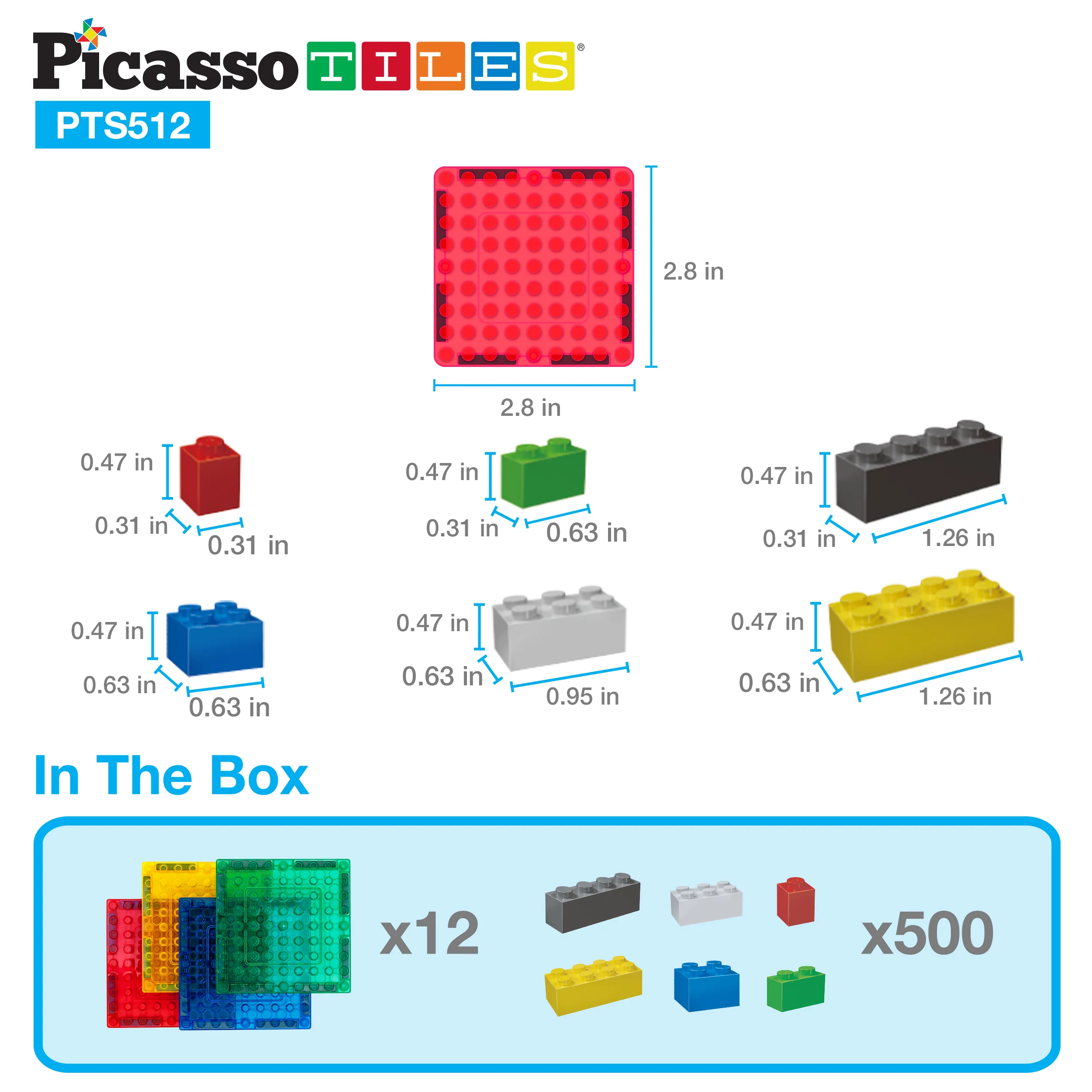 PicassoTiles 512 Piece Magnetic Brick Tile and Brick Building Set - Image 8