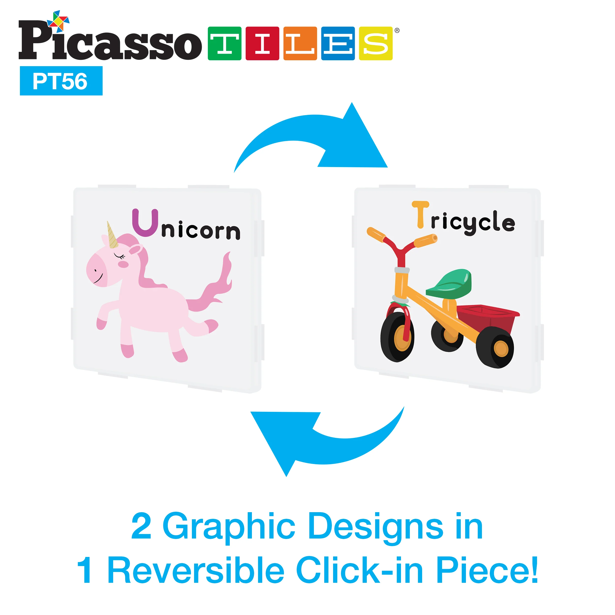 PicassoTiles Magnetic Tile Card Insert Set (56 Pieces) - Image 4