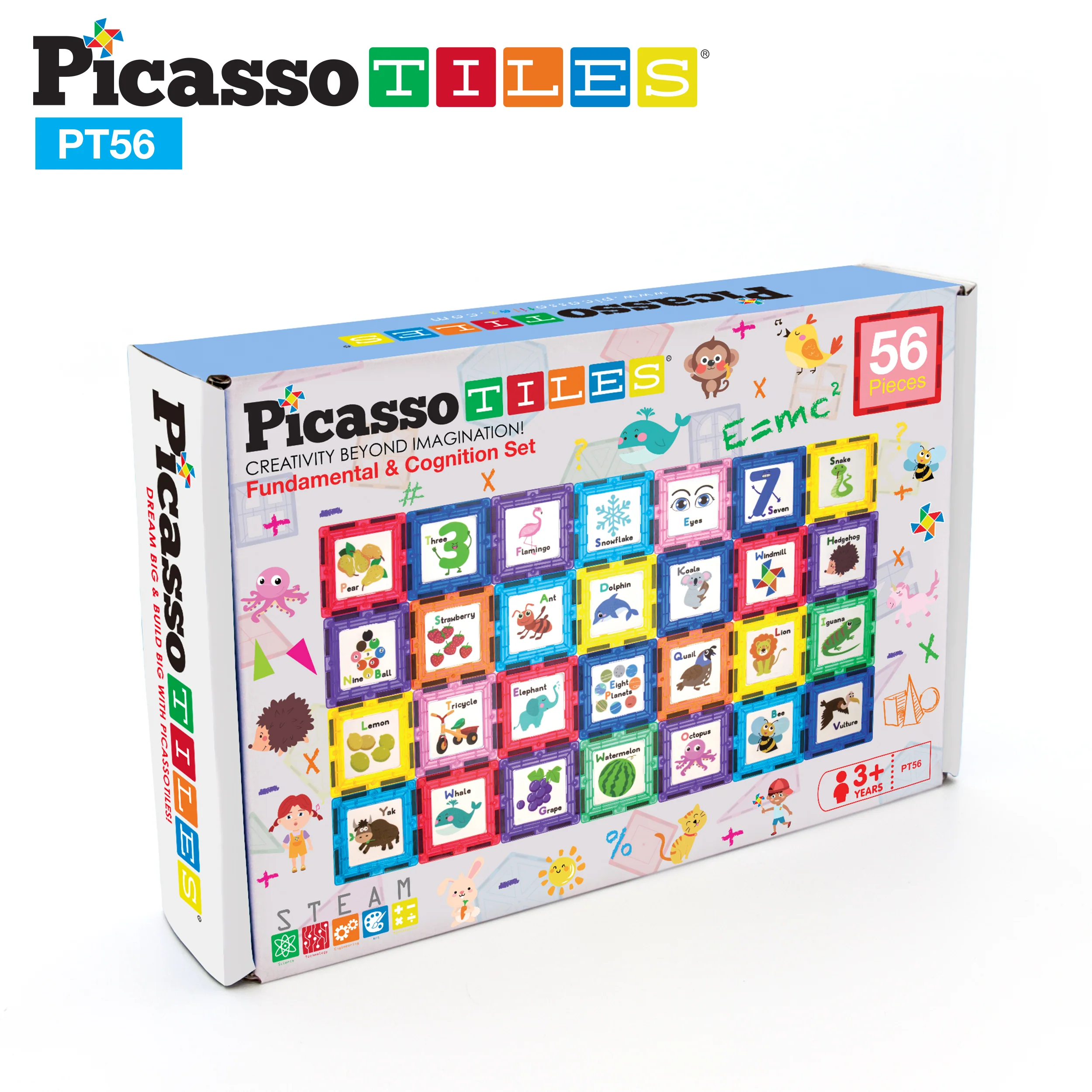 PicassoTiles Magnetic Tile Card Insert Set (56 Pieces) - Image 8