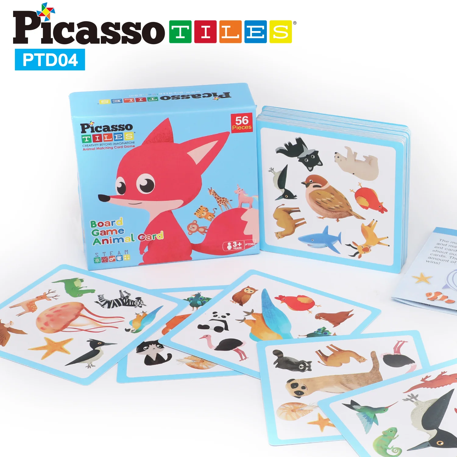 PicassoTiles 56pcs Animal Speed Matching Game - Image 6
