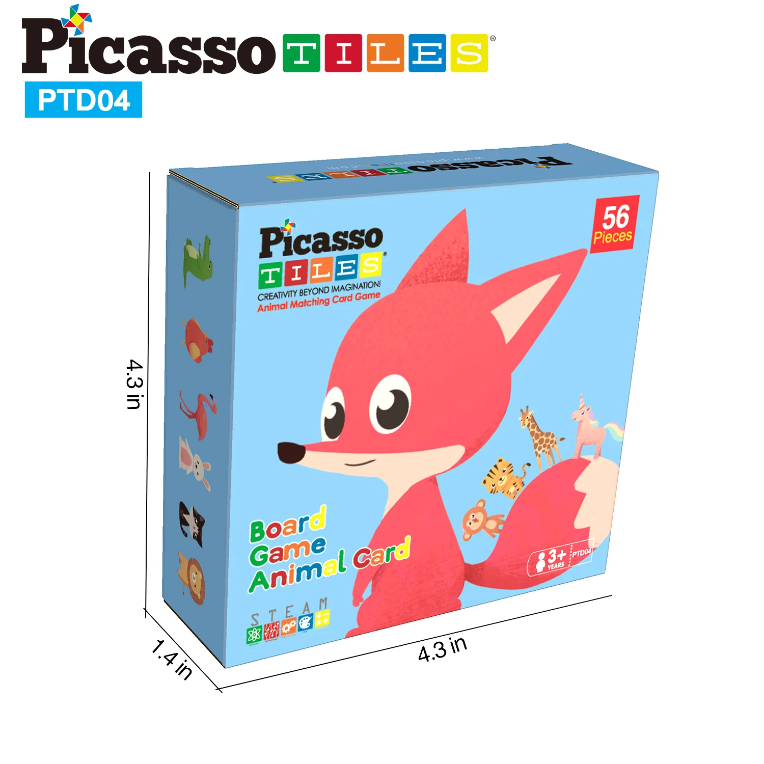 PicassoTiles 56pcs Animal Speed Matching Game - Image 7