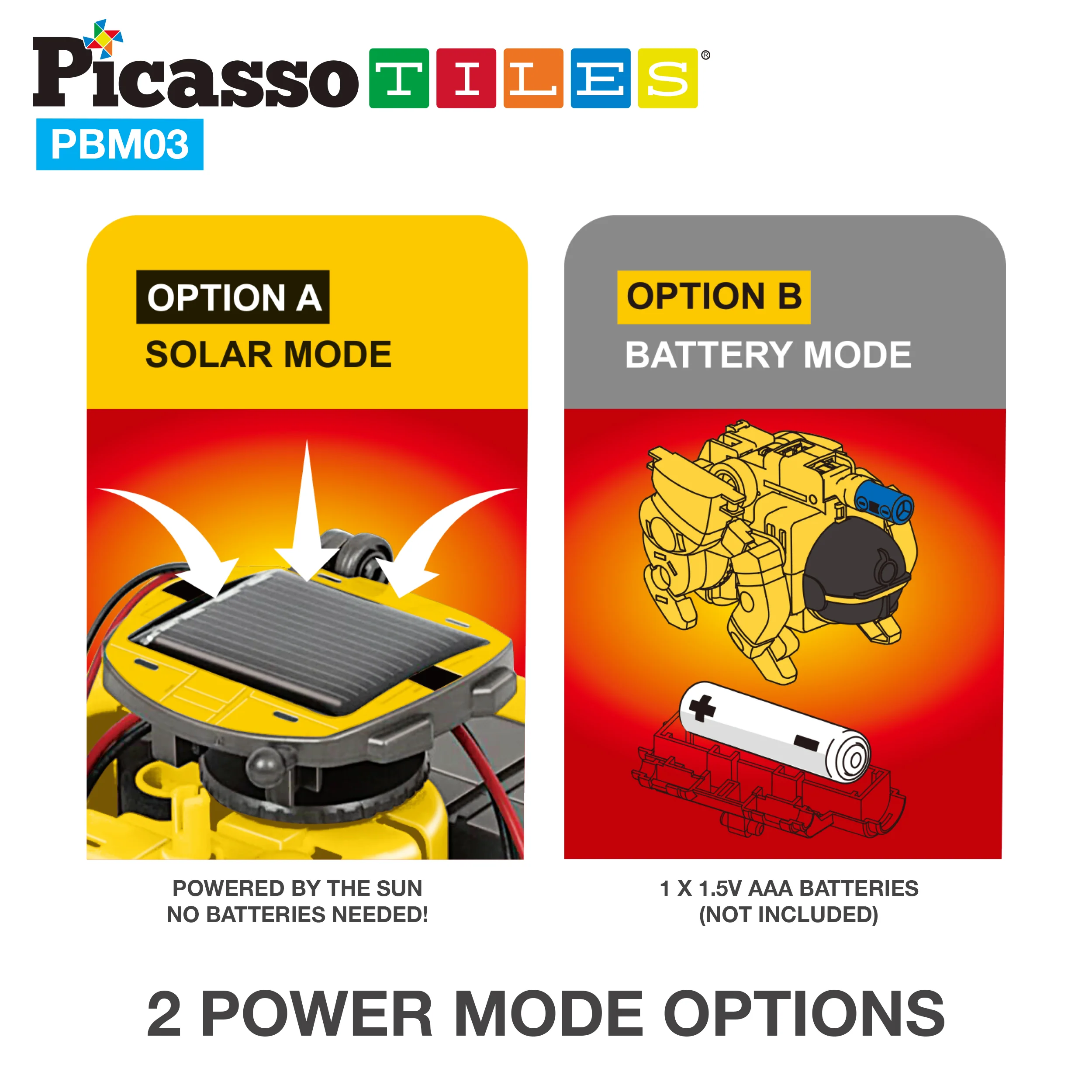 PicassoTiles 6-in-1 STEM Kids Solar Powered UFO Robot Science Kit - Image 6