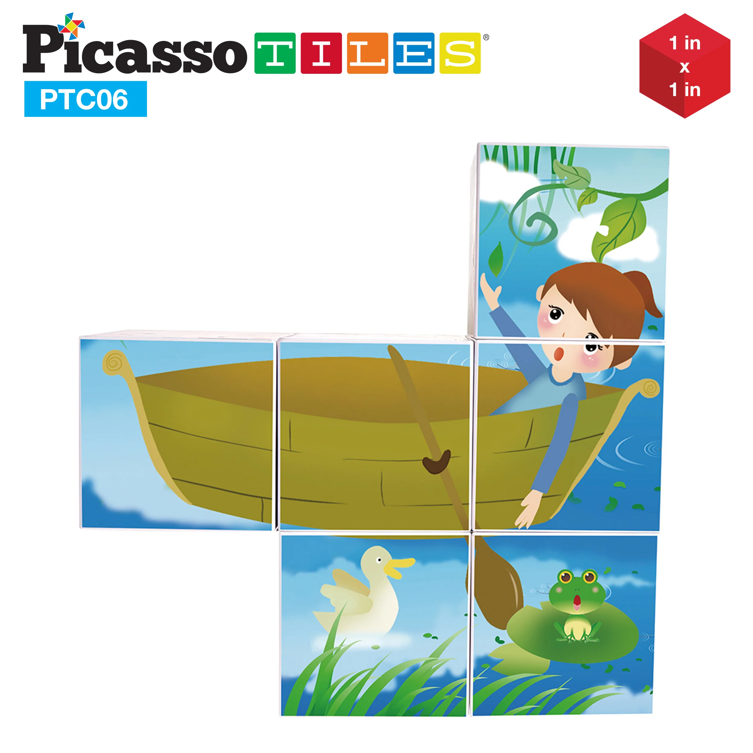 PicassoTiles 6 Piece Magnetic Magic Puzzle Cube Set - Image 7