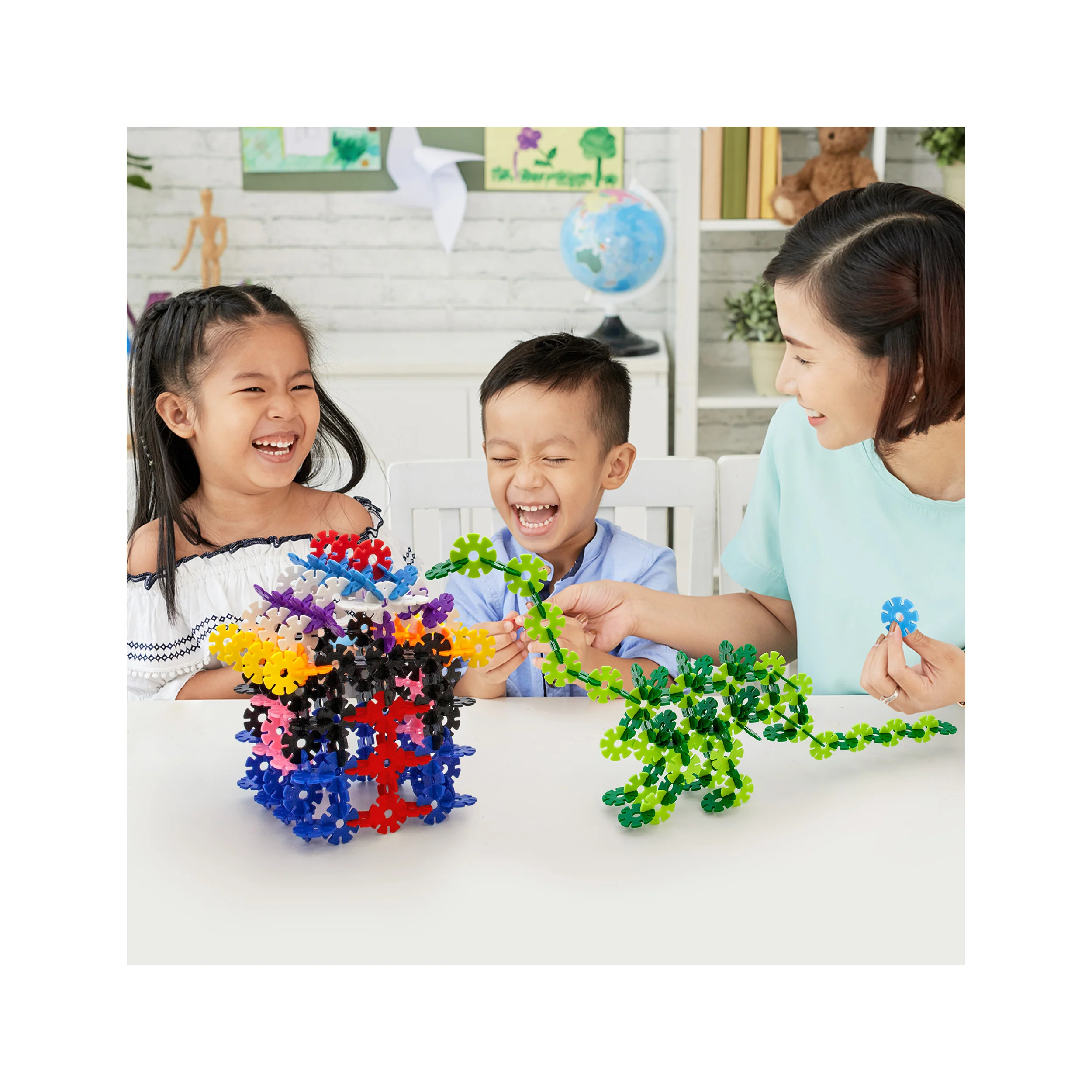 PicassoTiles 600pc Building Construction Toy Interlocking Chips - Image 2