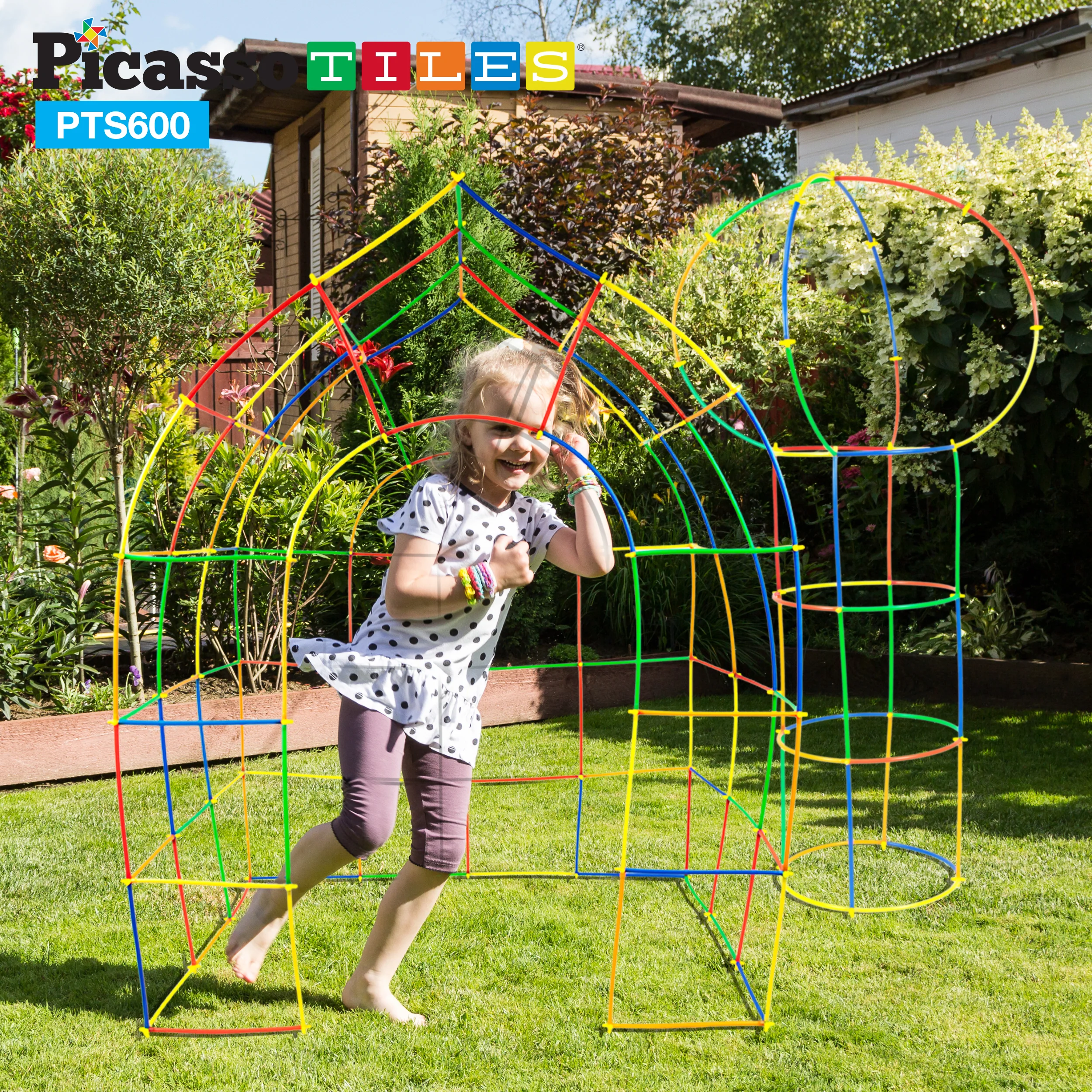 PicassoTiles 600pc Straw Building Set PTS600 - Image 2