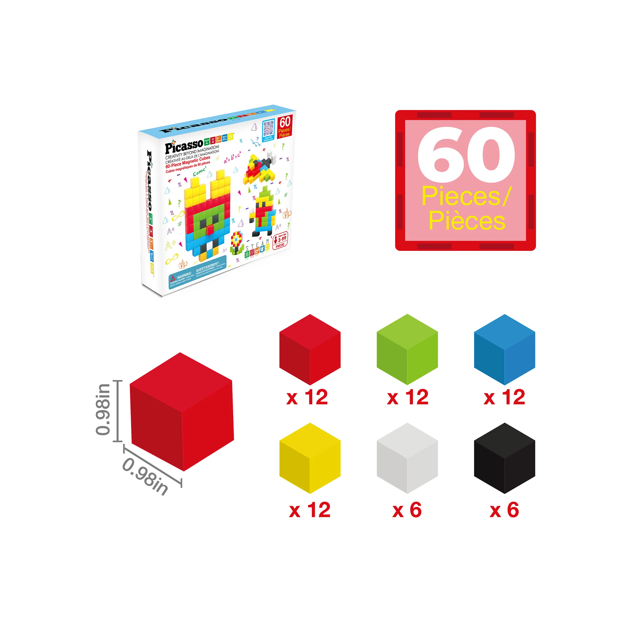 PicassoTiles Magnetic Puzzle Cubes Starter Set - Image 3