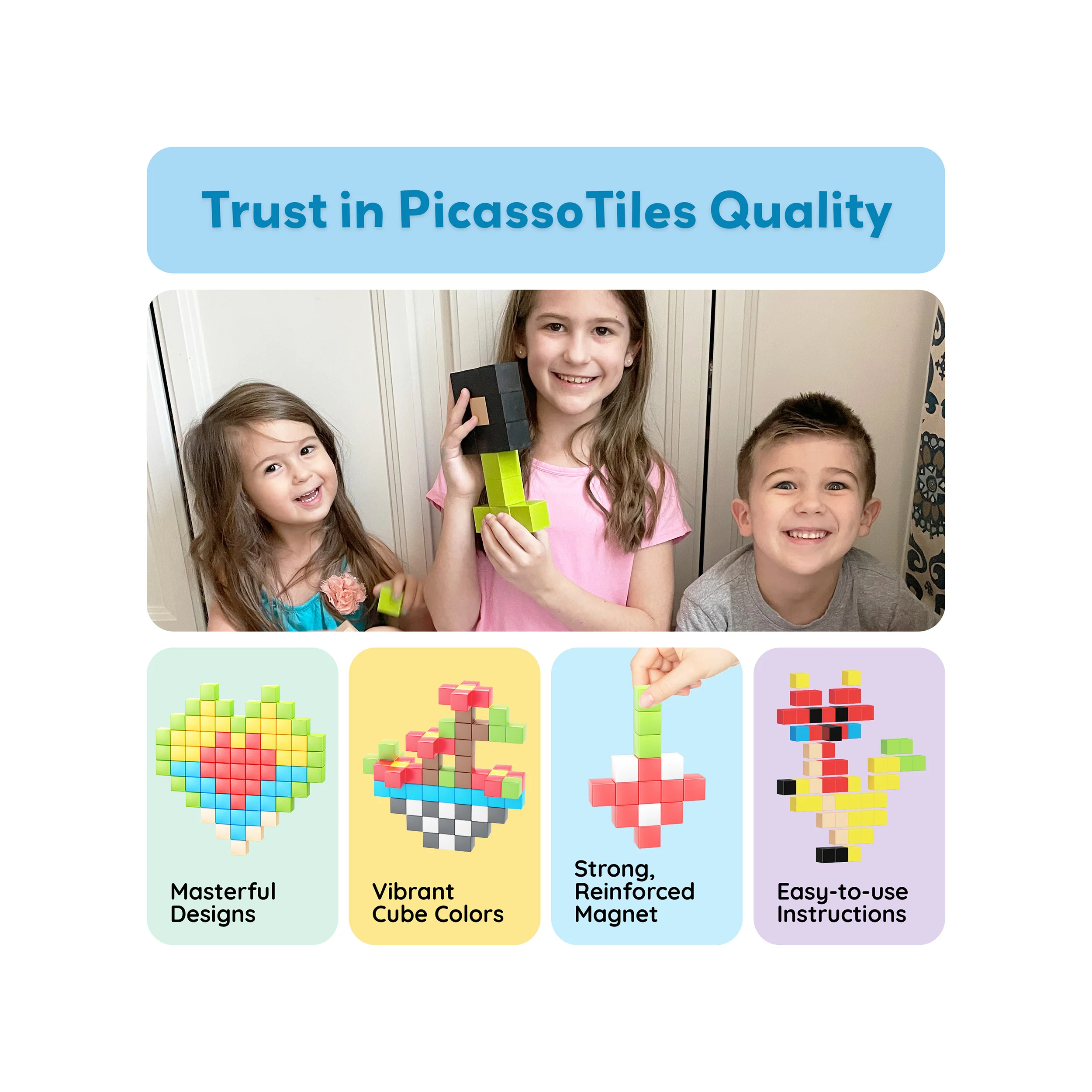 PicassoTiles Magnetic Puzzle Cubes Starter Set - Image 8