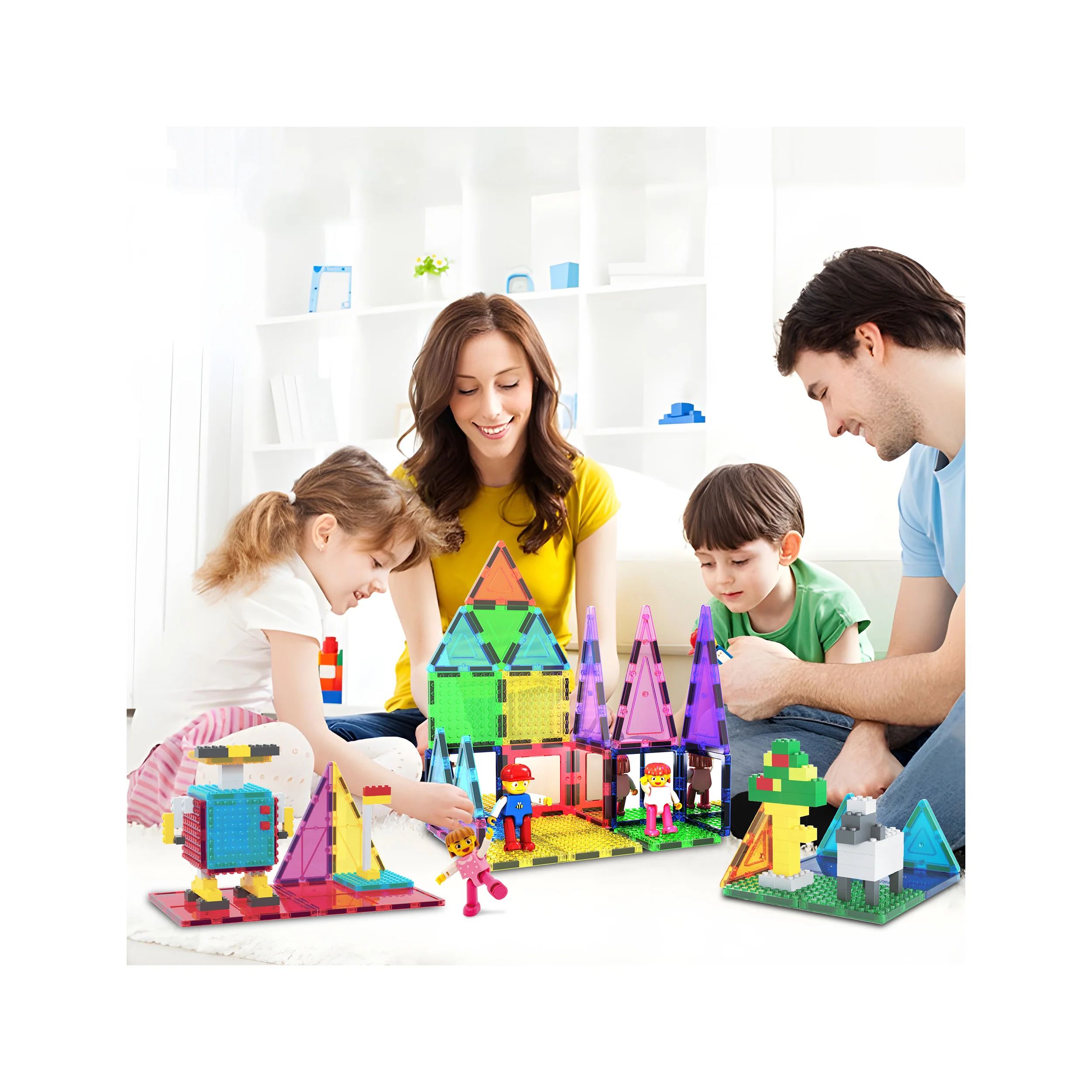 PicassoTiles Magnetic Tile Brick Block STEM Learning Set - Image 2