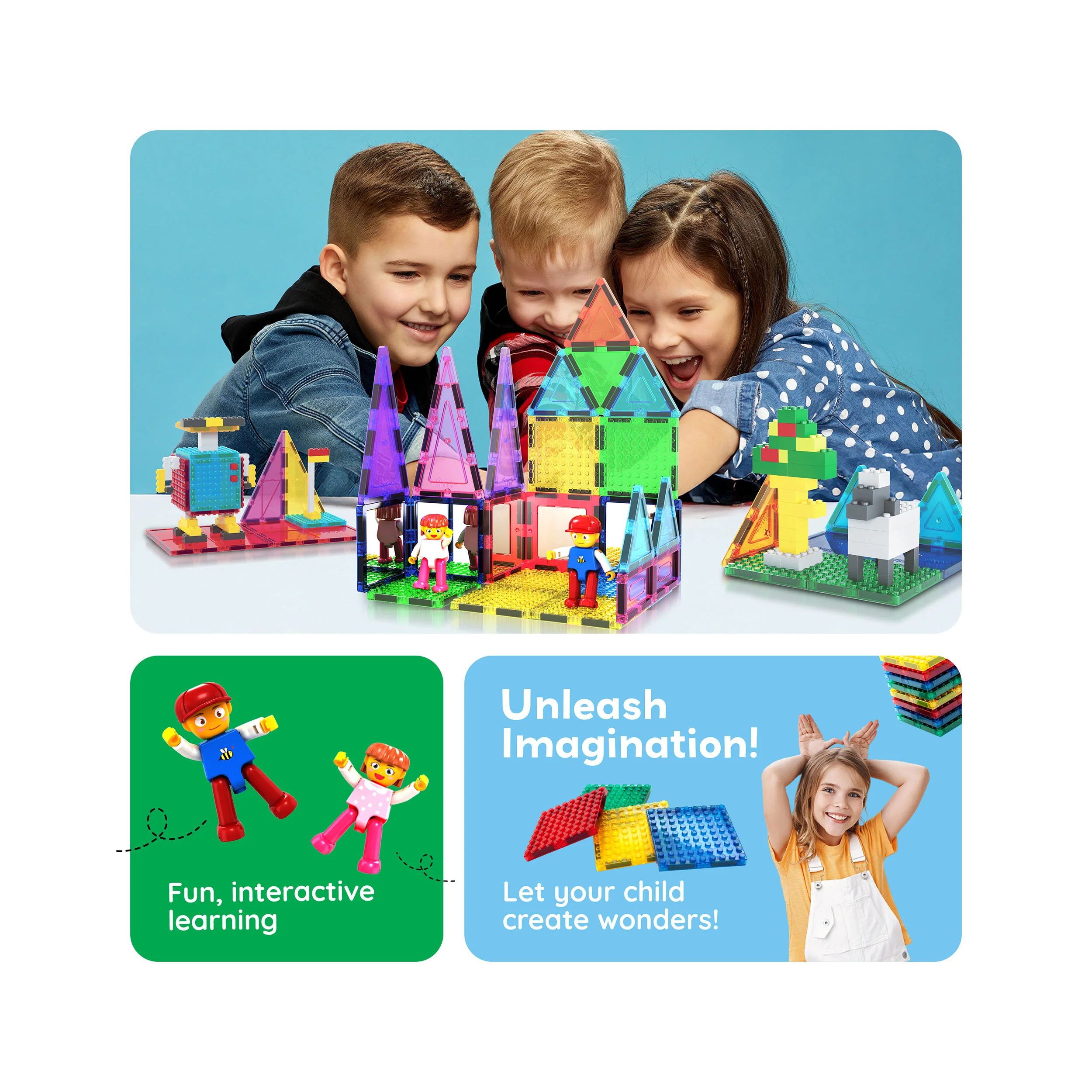 PicassoTiles Magnetic Tile Brick Block STEM Learning Set - Image 5
