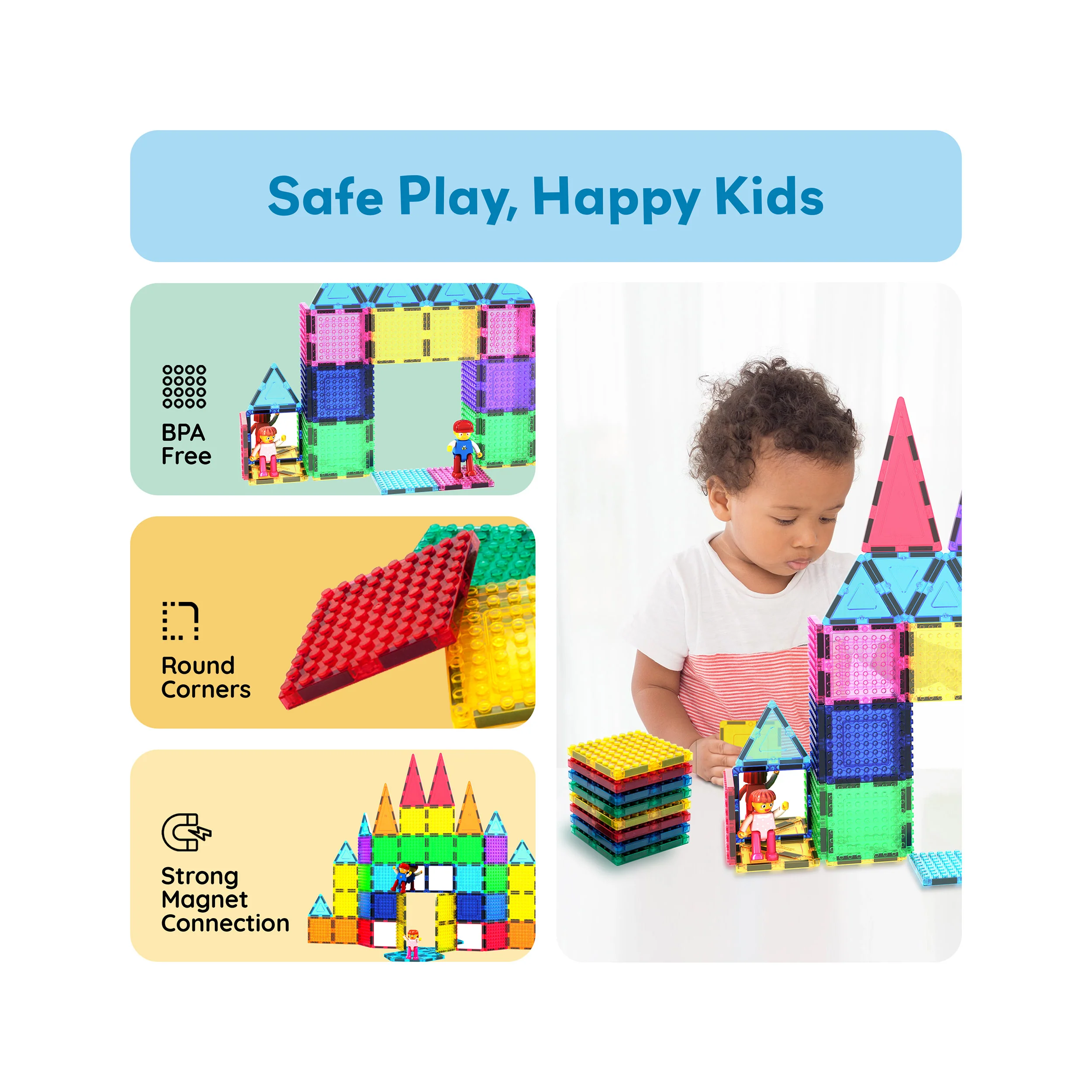 PicassoTiles Magnetic Tile Brick Block STEM Learning Set - Image 6