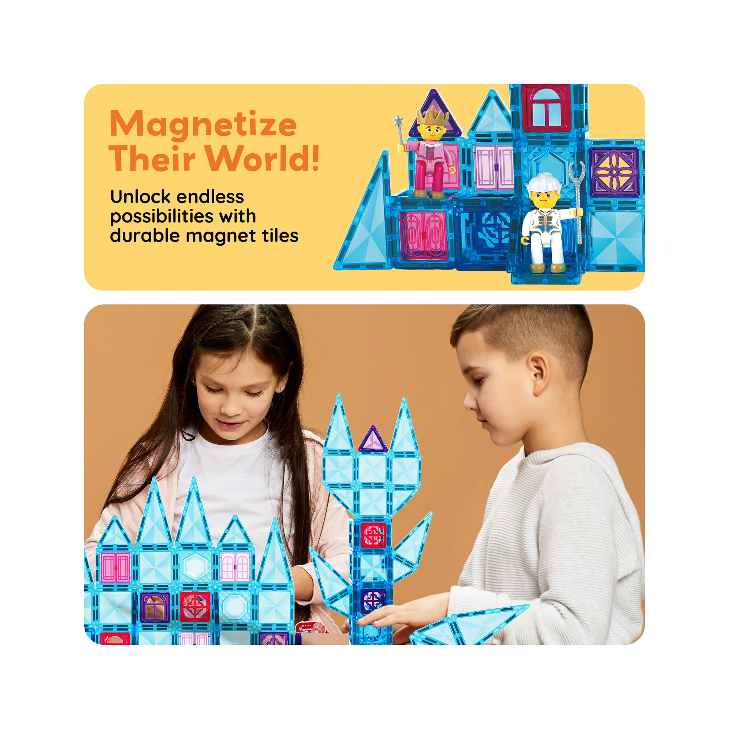 PicassoTiles Travel Sized Winter Ice Magnetic Tile Playset - Image 7