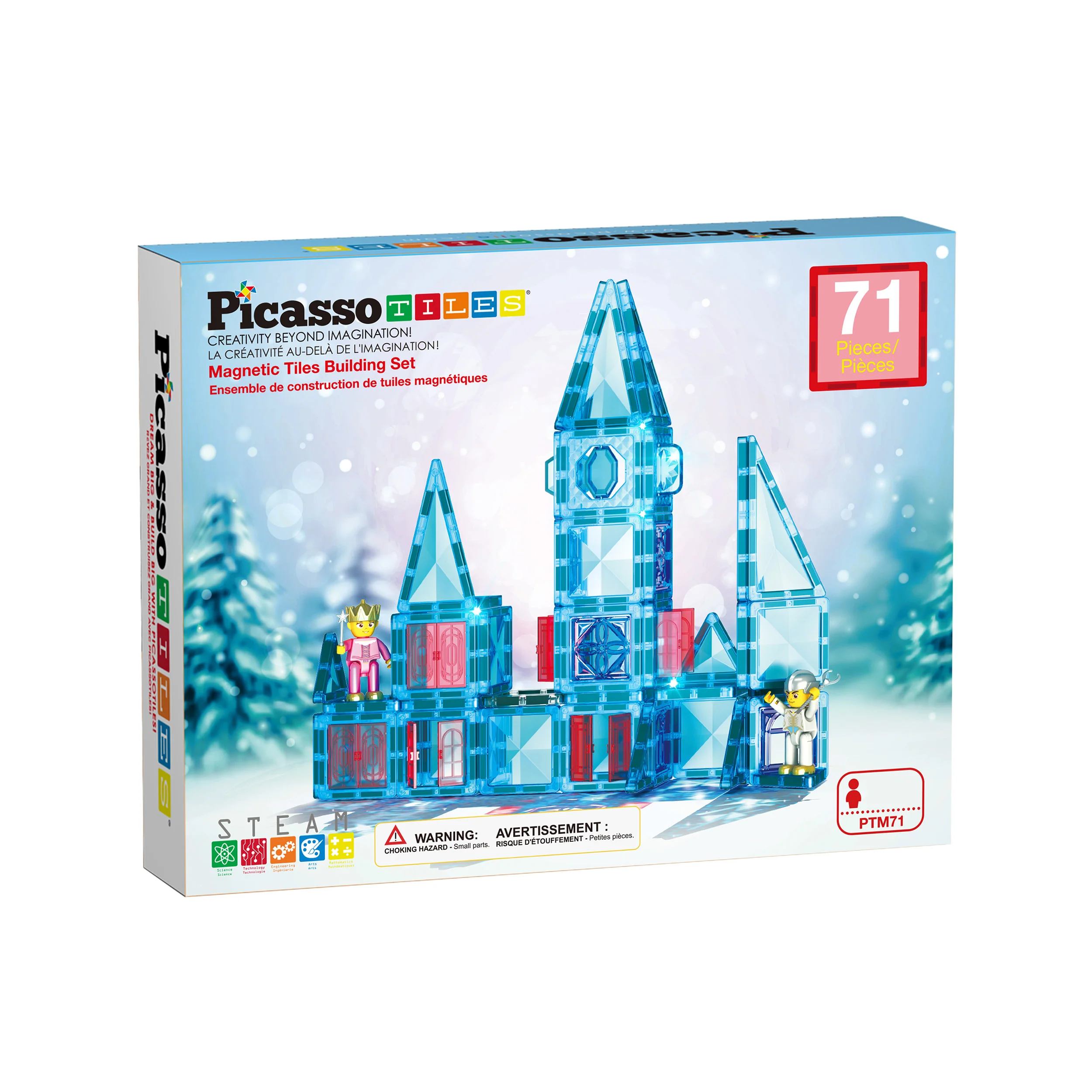 PicassoTiles Travel Sized Winter Ice Magnetic Tile Playset - Image 8