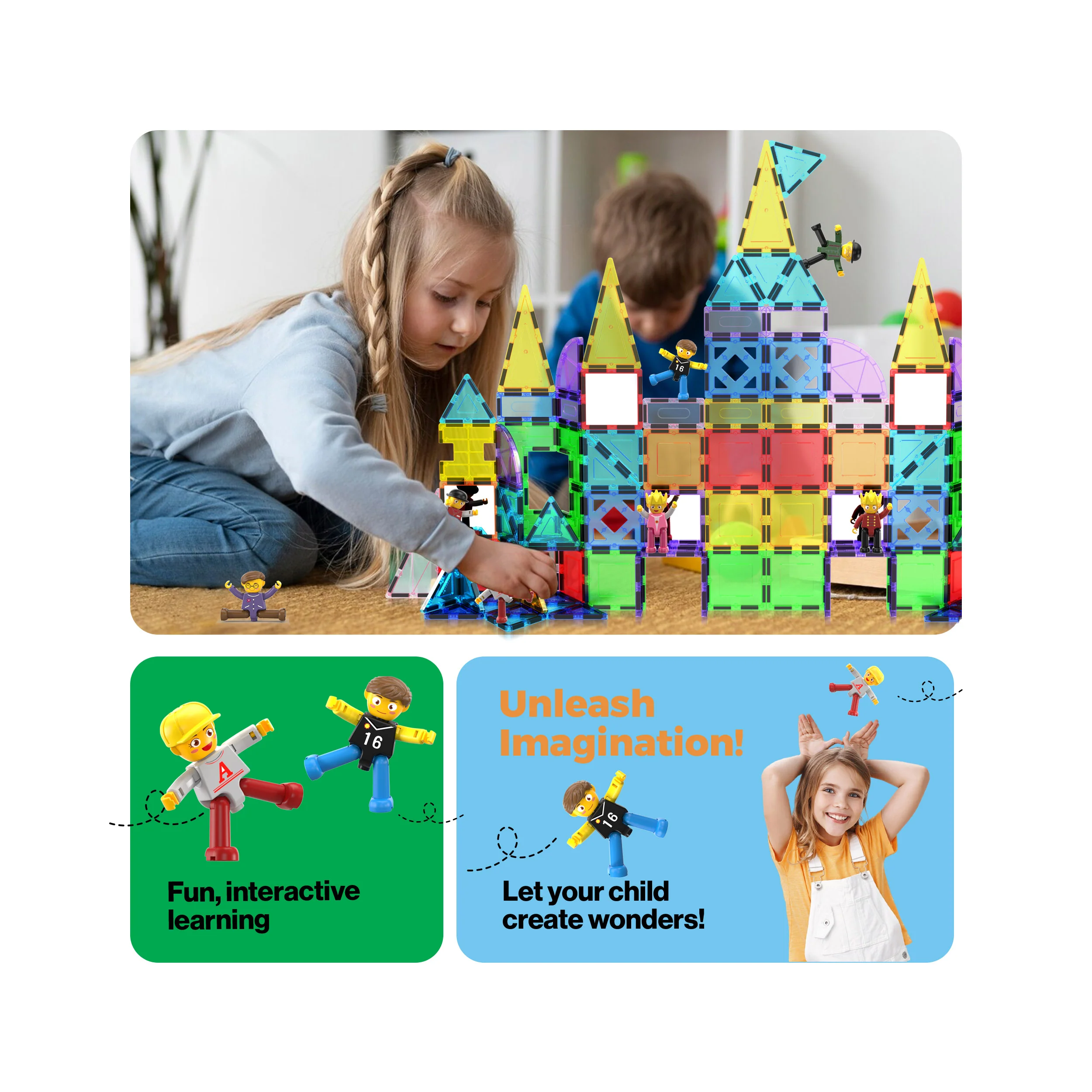 PicassoTiles 8pc Character Action Figure Multi Pack Set - Image 8