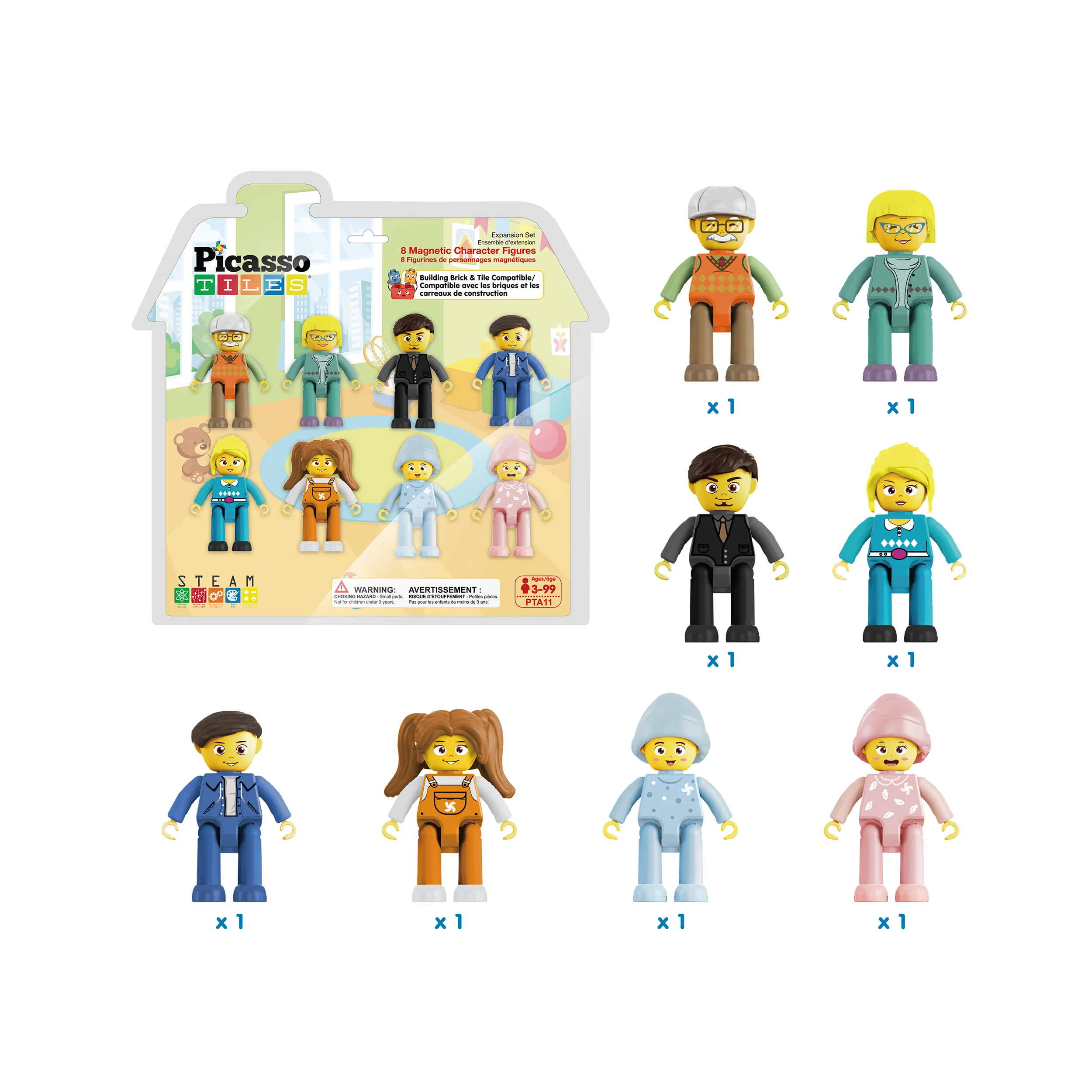 PicassoTiles Family Character Action Figure Magnet Toys - Image 3