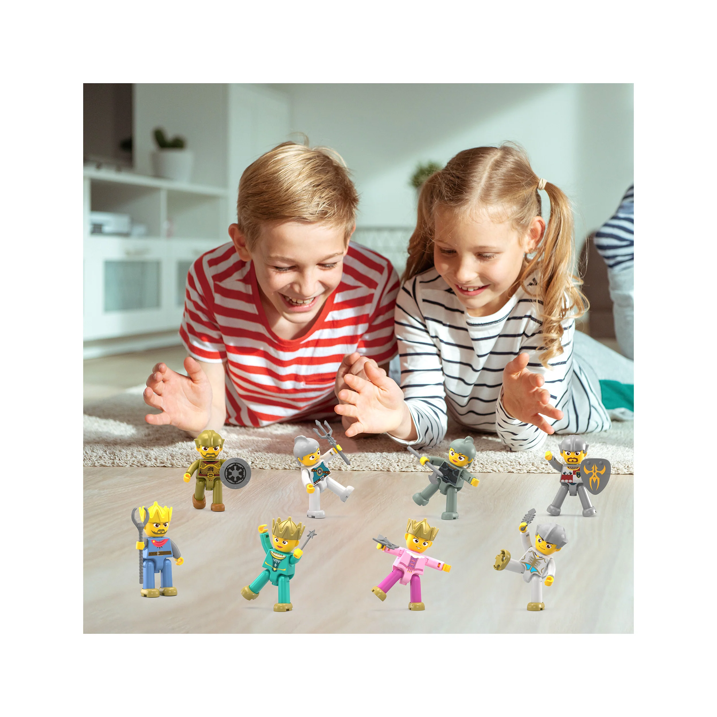 PicassoTiles Medieval King and Knights Magnet Tile Character Figure Set - Image 2