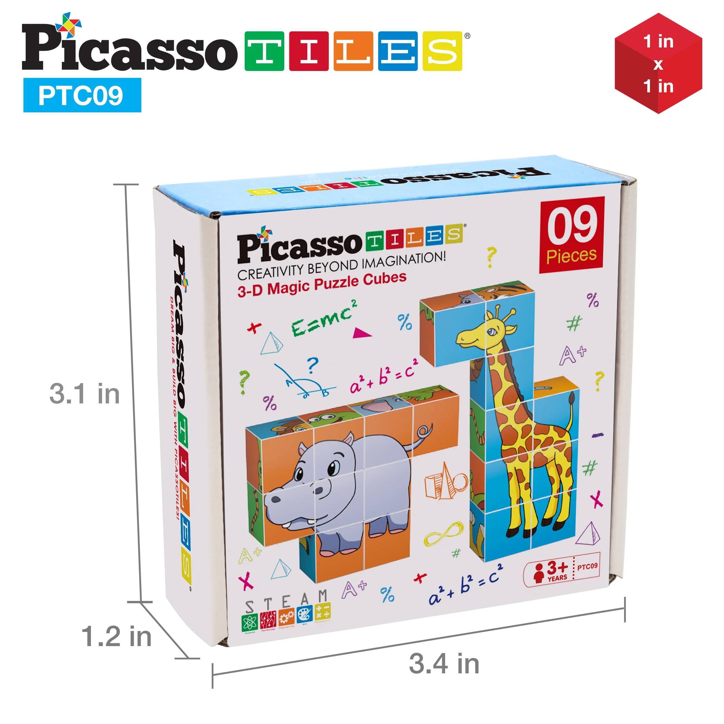 PicassoTiles 9 Piece Magnetic Magic Puzzle Cube Set - Image 10
