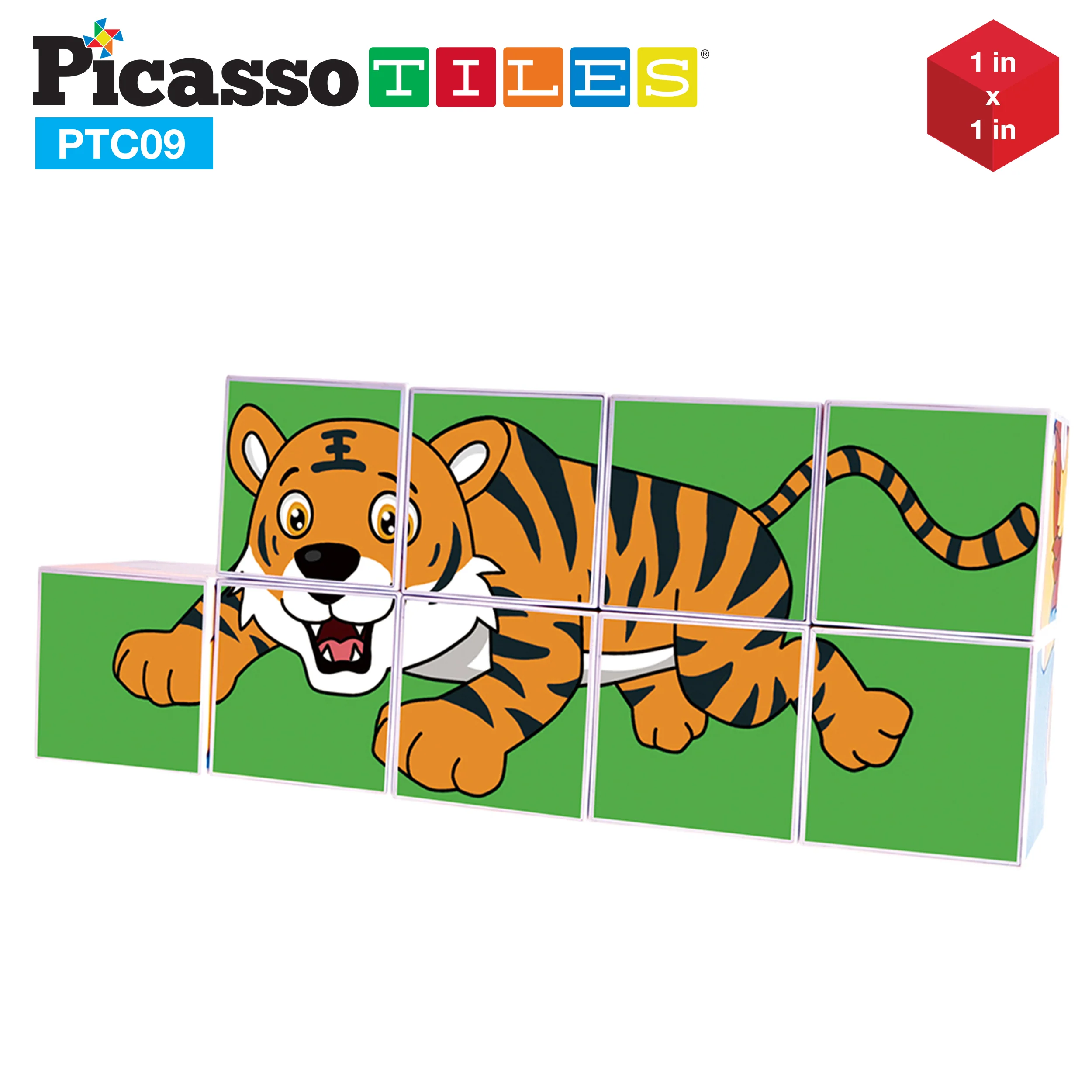 PicassoTiles 9 Piece Magnetic Magic Puzzle Cube Set - Image 6