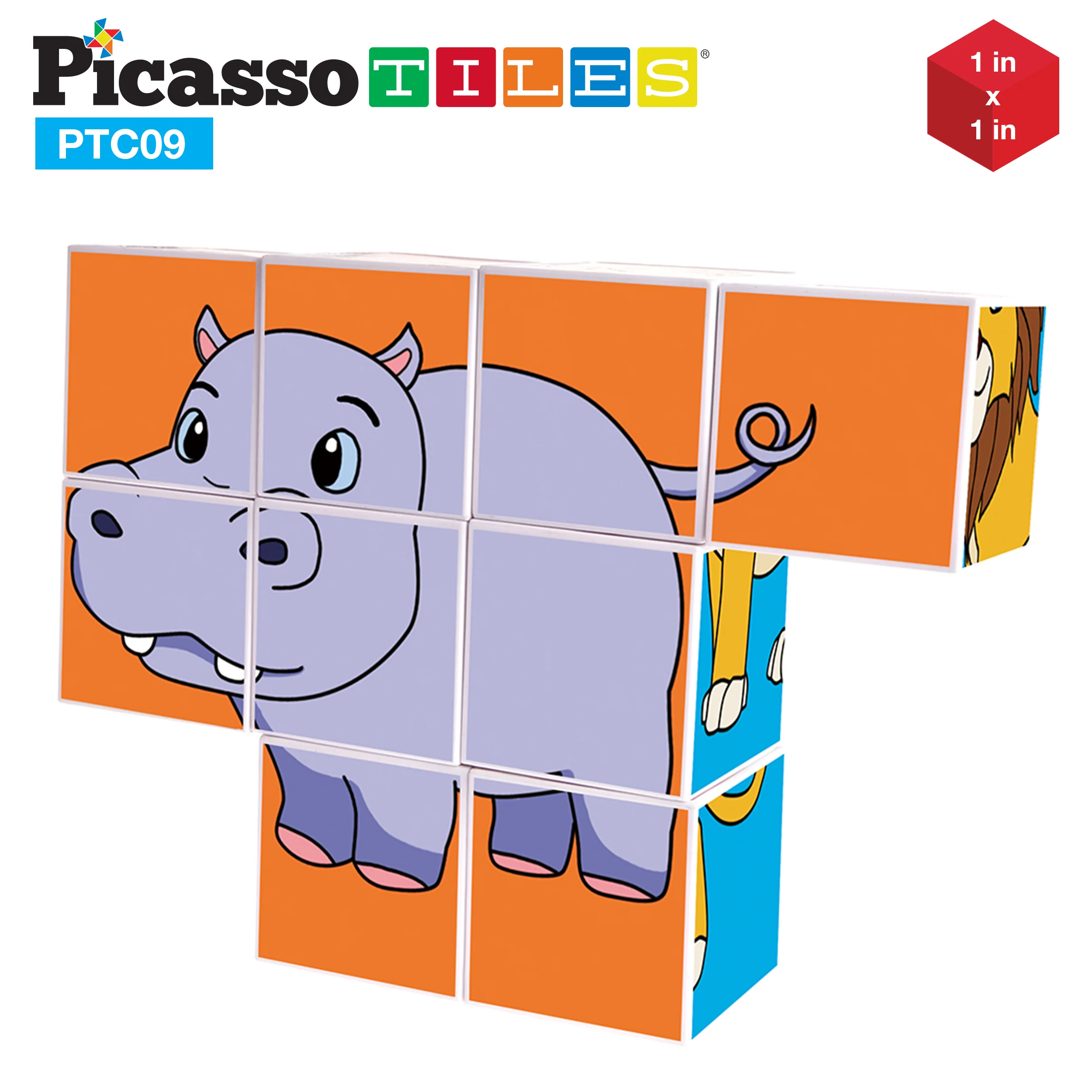 PicassoTiles 9 Piece Magnetic Magic Puzzle Cube Set - Image 8
