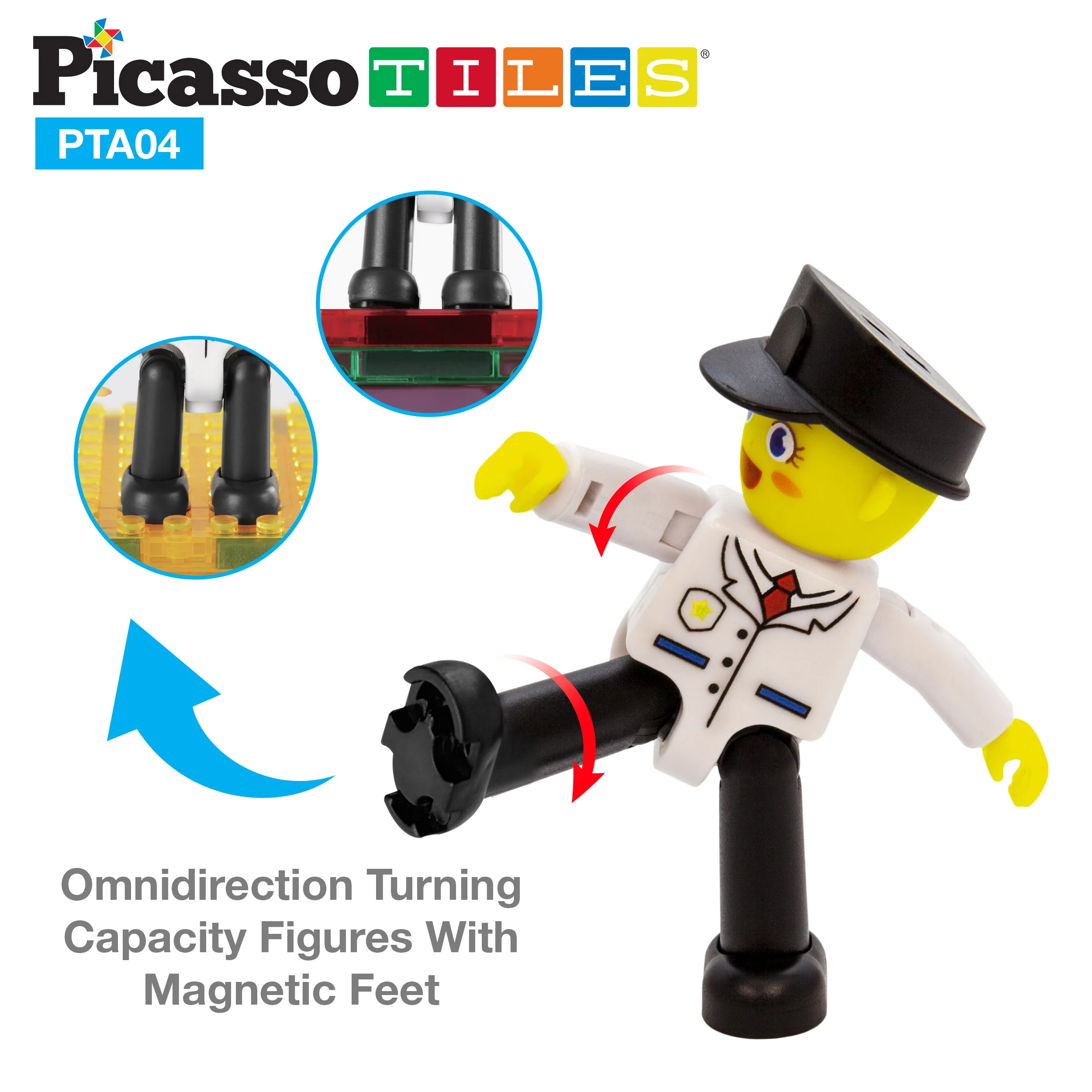 PicassoTiles Magnetic Airplane Character Figure Playset - Image 6