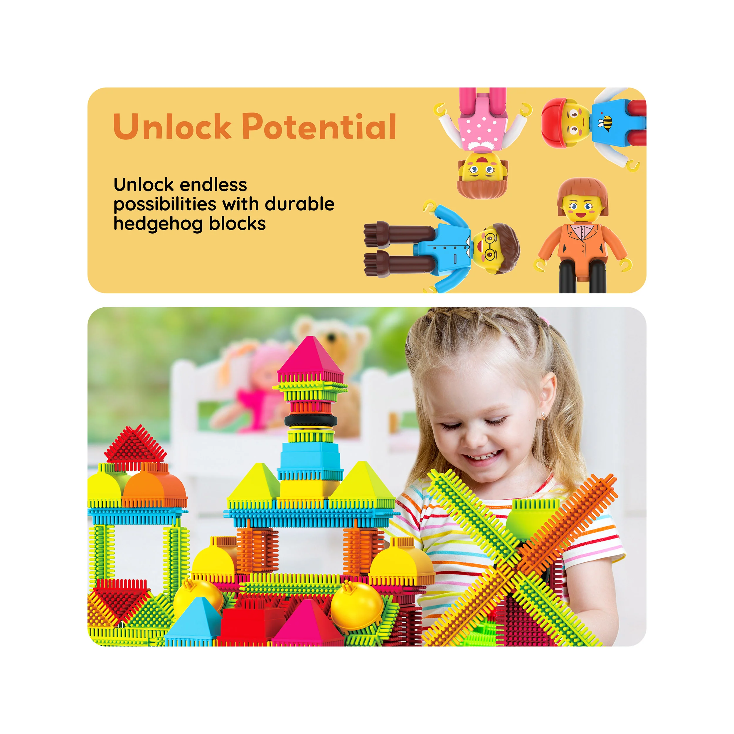 PicassoTiles BrickLock 4 Piece Family Character People Figure Building Set - Image 7
