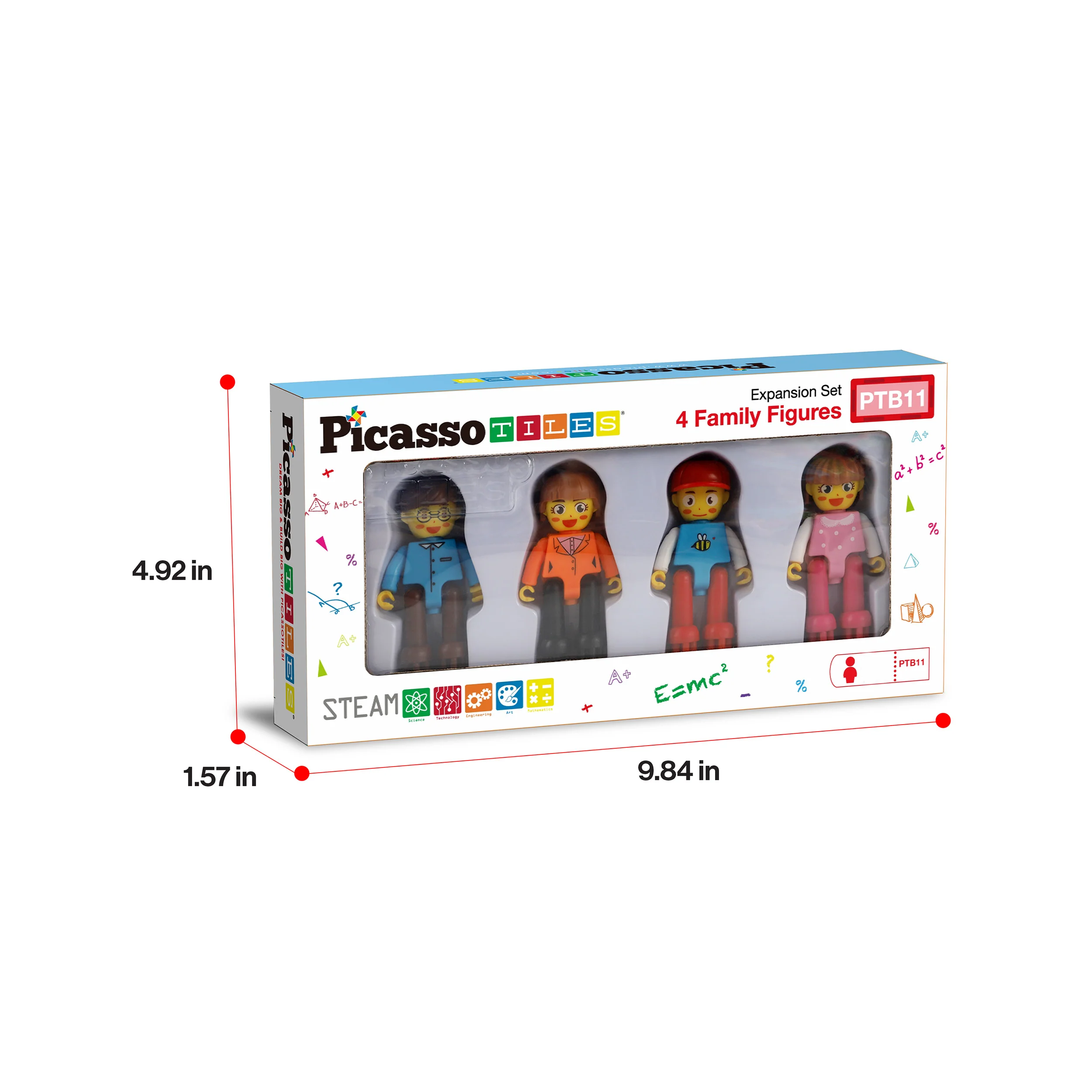 PicassoTiles BrickLock 4 Piece Family Character People Figure Building Set - Image 8