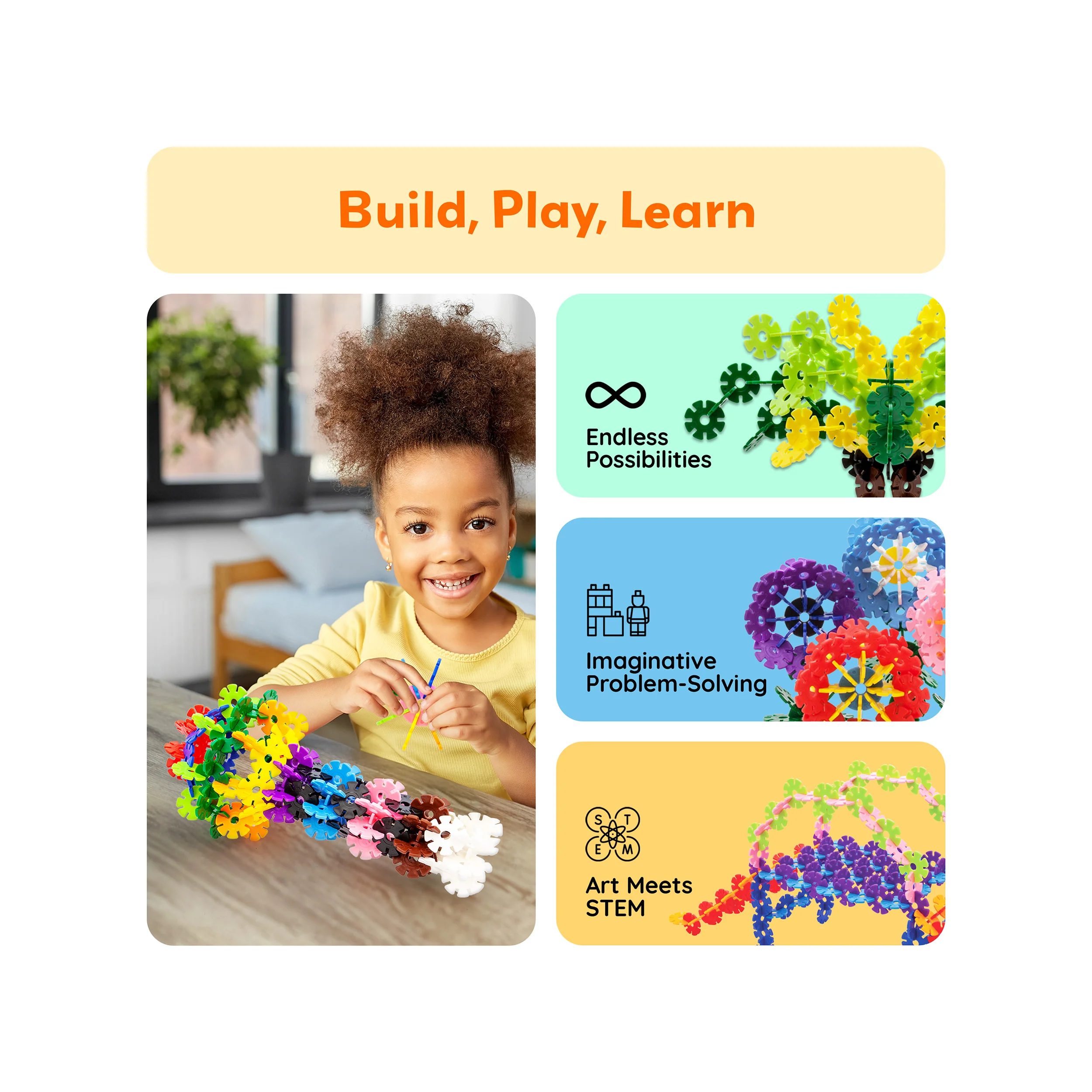 PicassoTiles 108pc Interlocking Disc Building Chips 12 Colors - Image 4