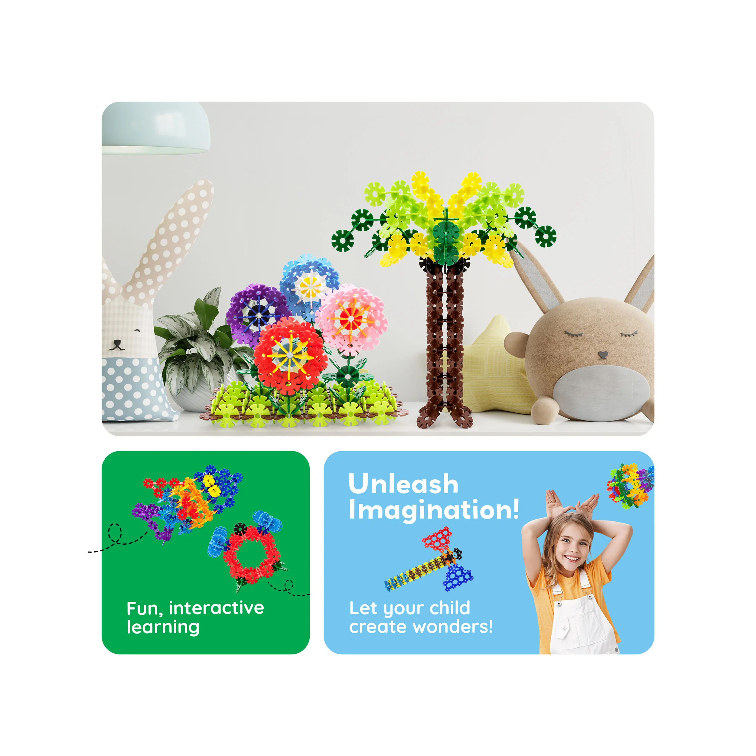 PicassoTiles 108pc Interlocking Disc Building Chips 12 Colors - Image 5
