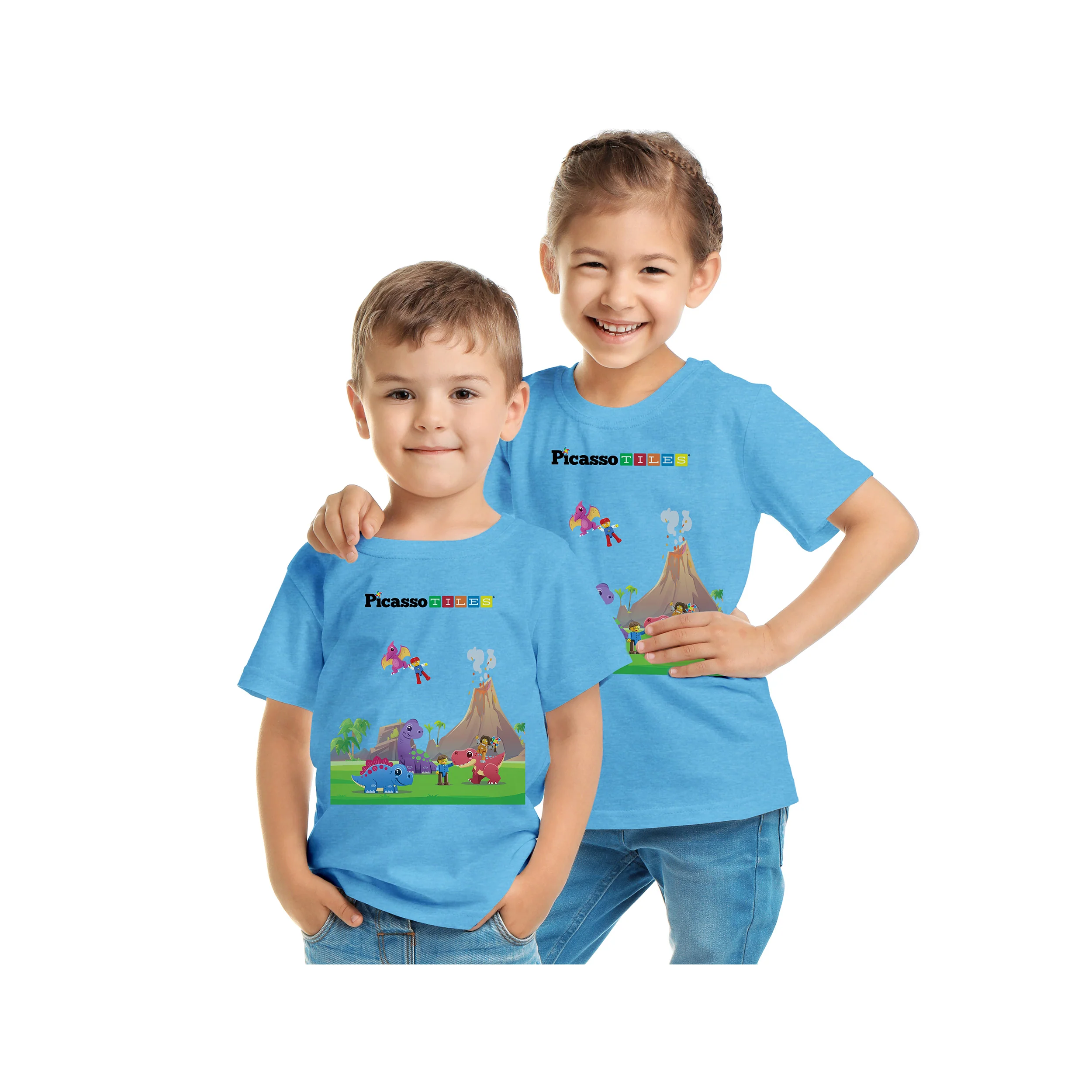 PicassoTiles Dinosaur World Kids T-Shirt - Image 2