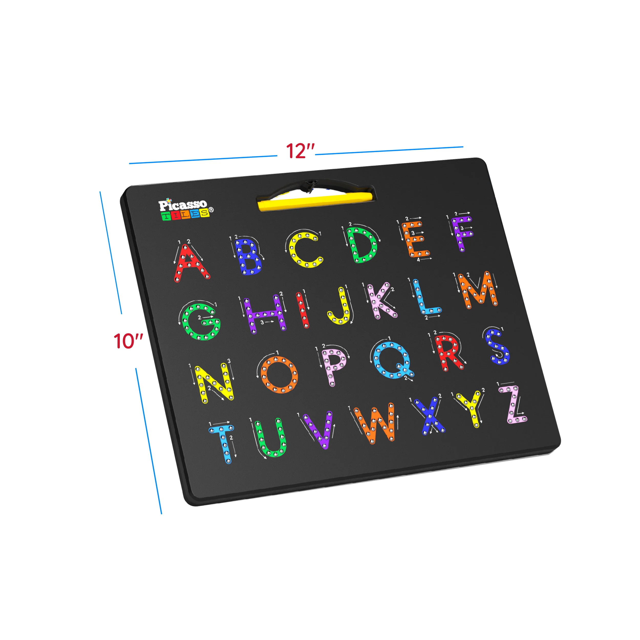 PicassoTiles Double-Sided Magnetic Drawing Board 12x10 Upper Lower Case - Image 2