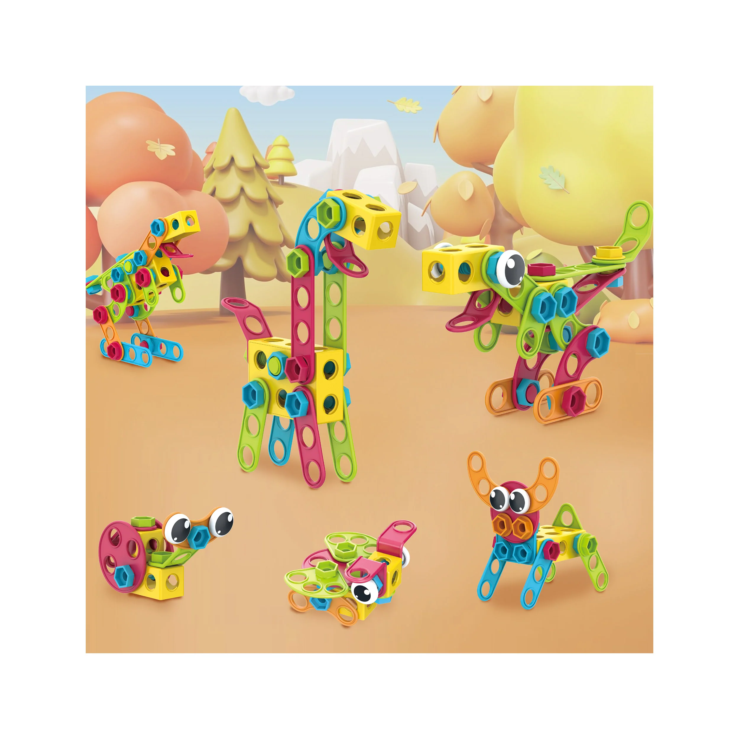 PicassoTiles 115pc Engineering Construction Toy with Hand Tools - Image 4