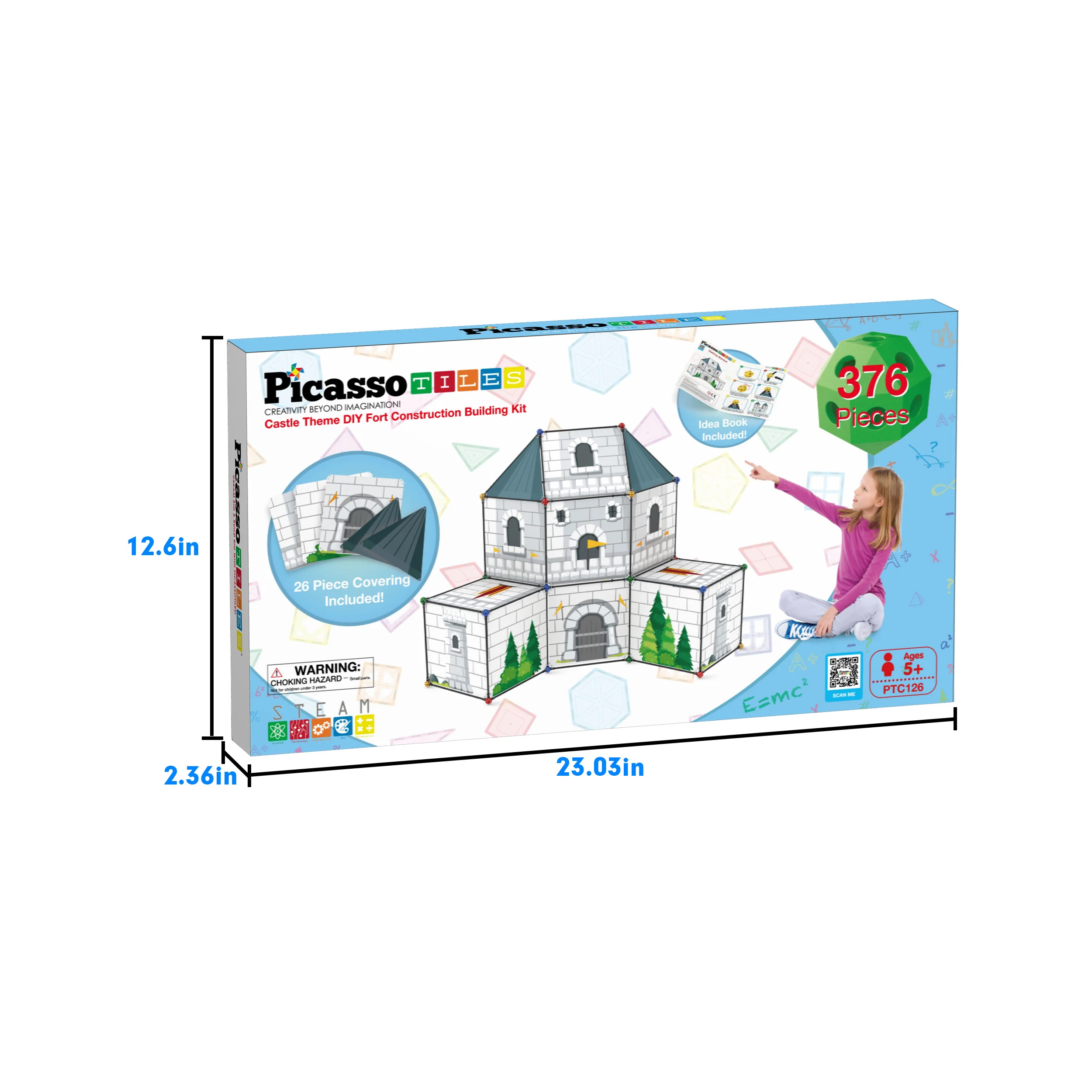 PicassoTiles Fort Building Tent Castle Theme Set - Image 7