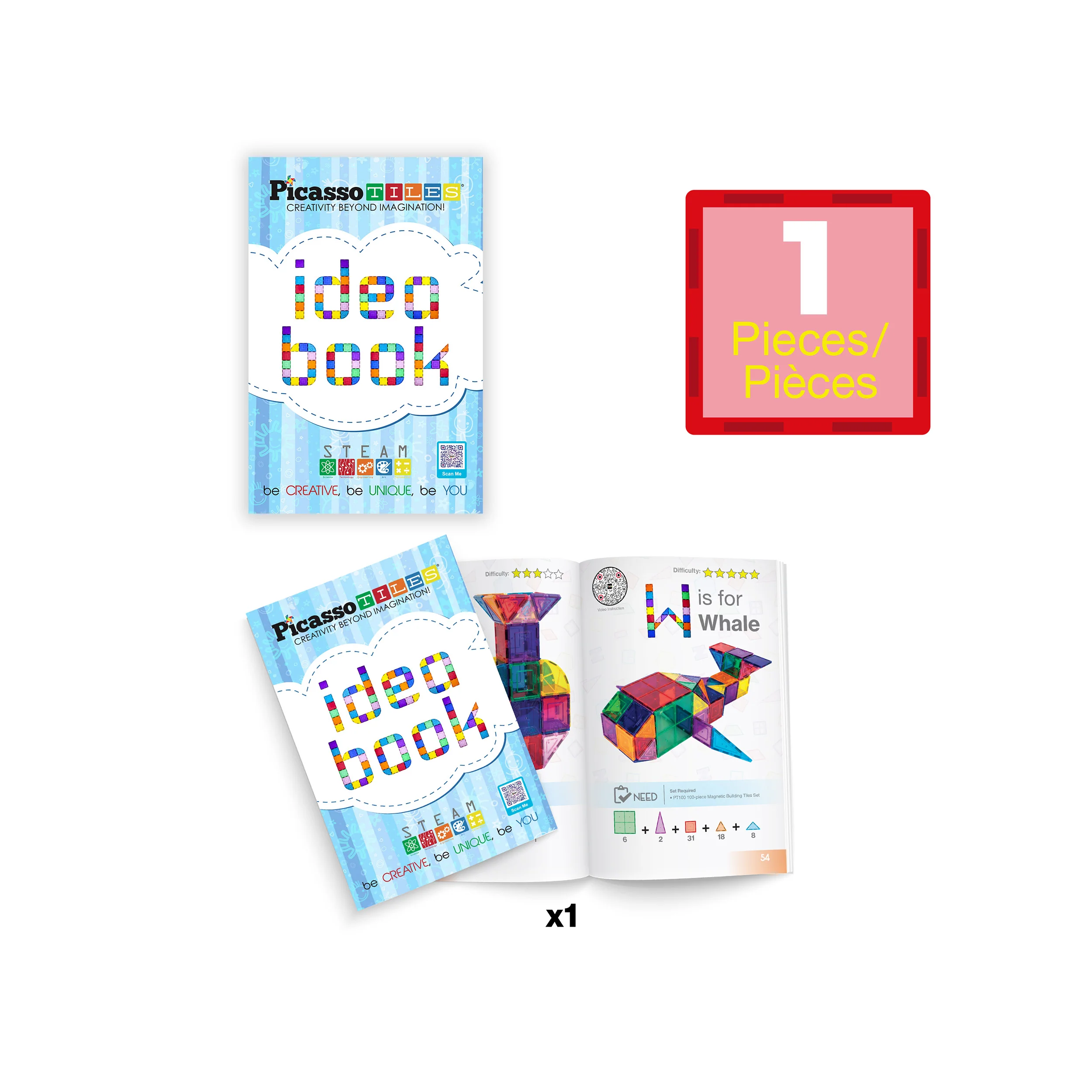 PicassoTiles IDEA Book for Toy Magnet Tiles - Image 3