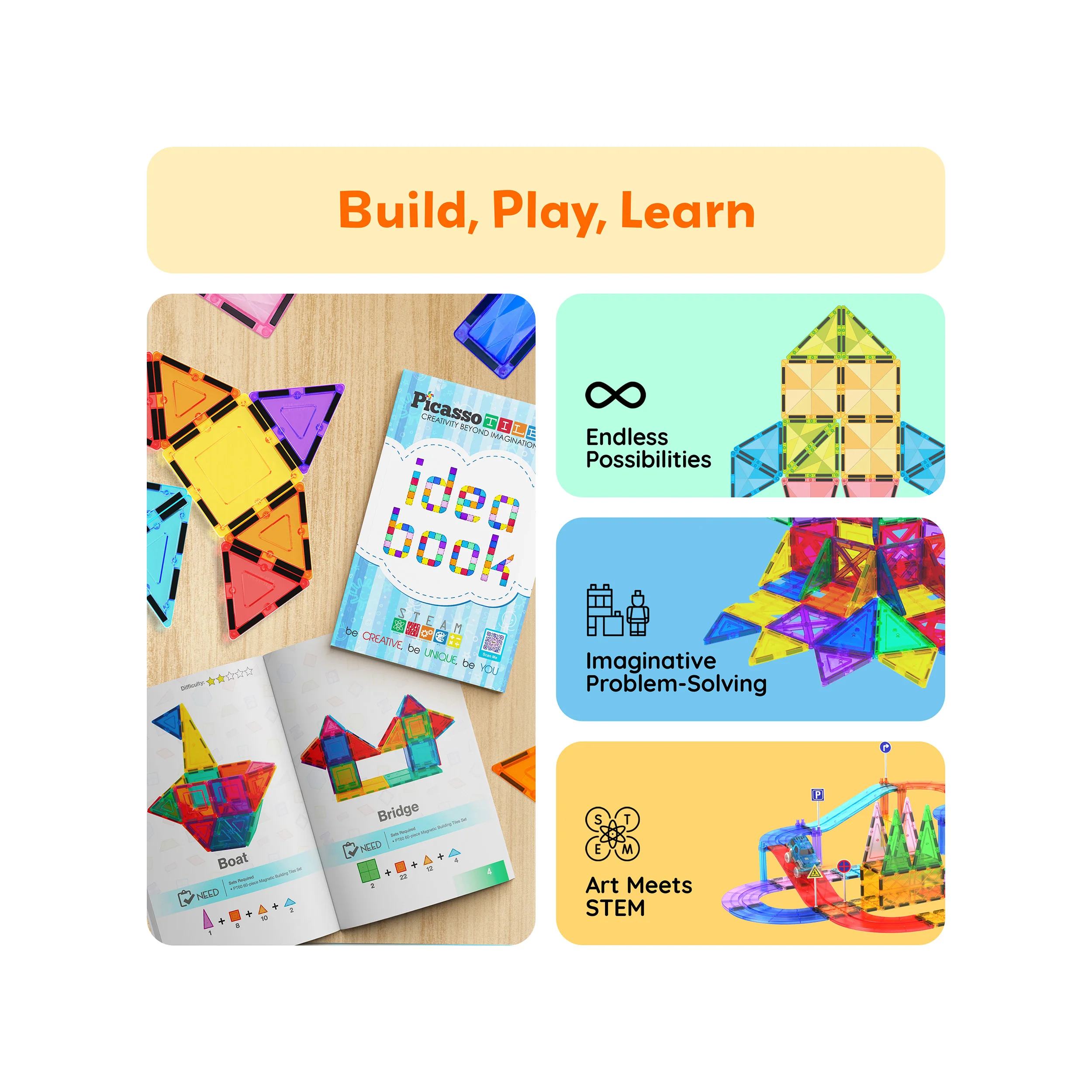 PicassoTiles IDEA Book for Toy Magnet Tiles - Image 4