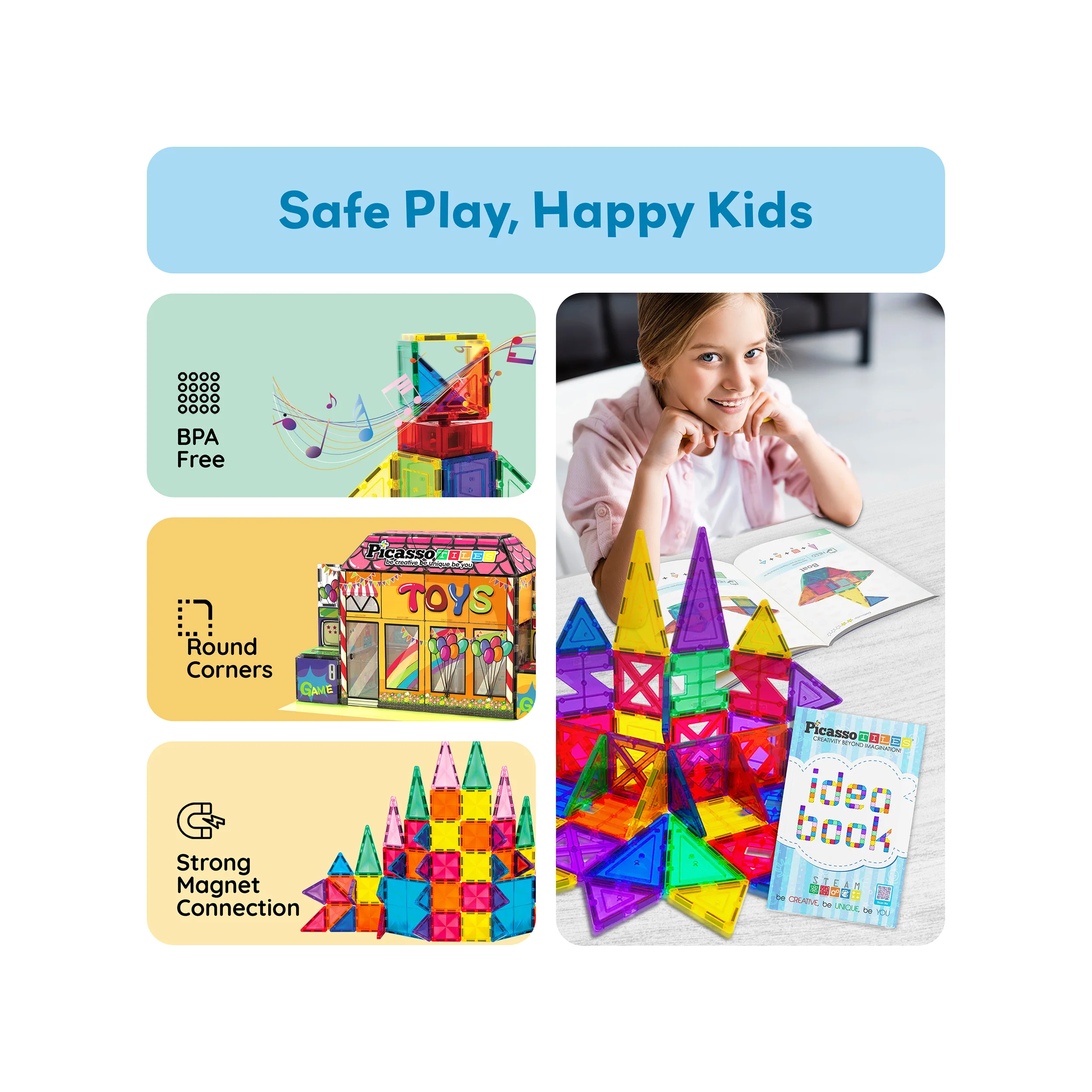PicassoTiles IDEA Book for Toy Magnet Tiles - Image 6