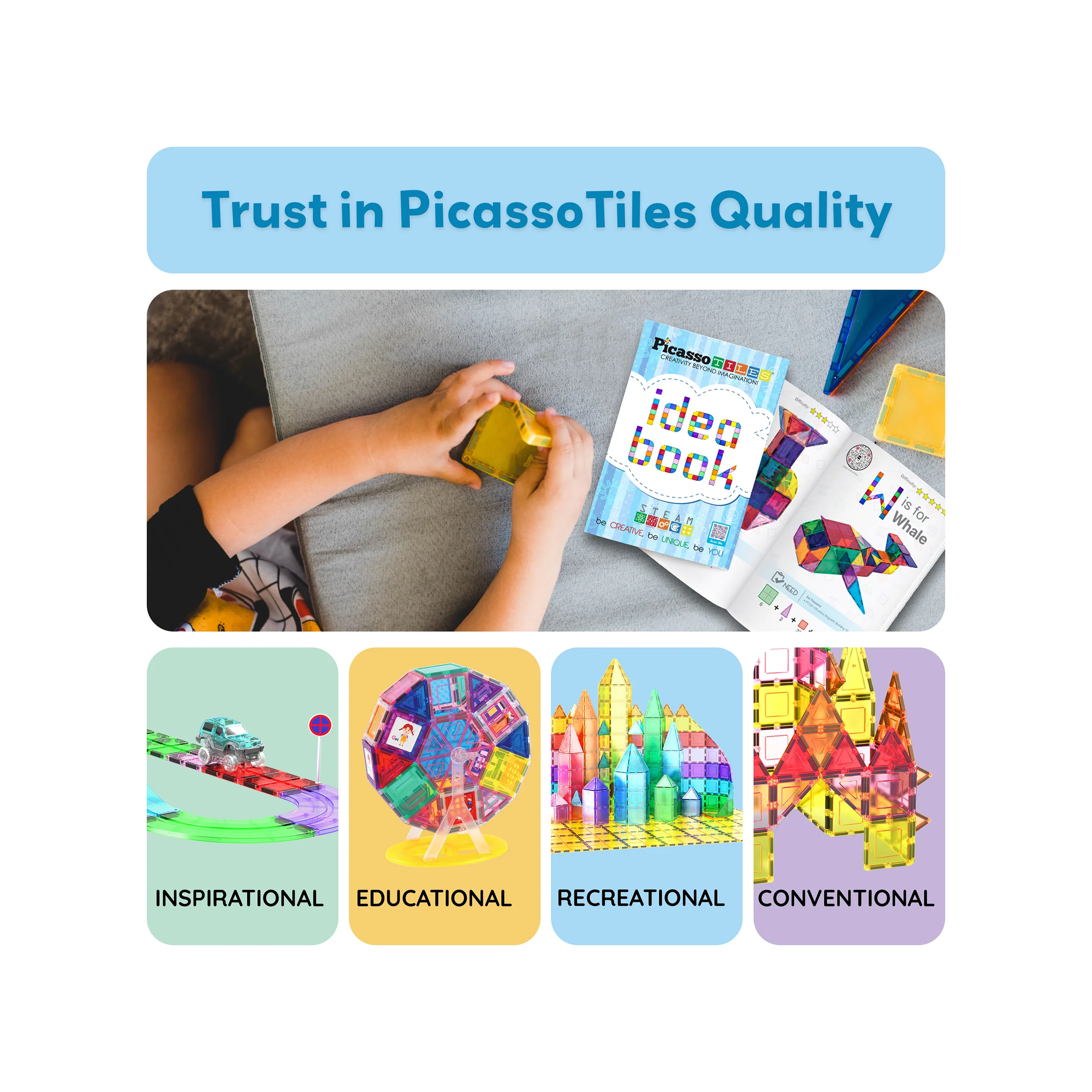 PicassoTiles IDEA Book for Toy Magnet Tiles - Image 8