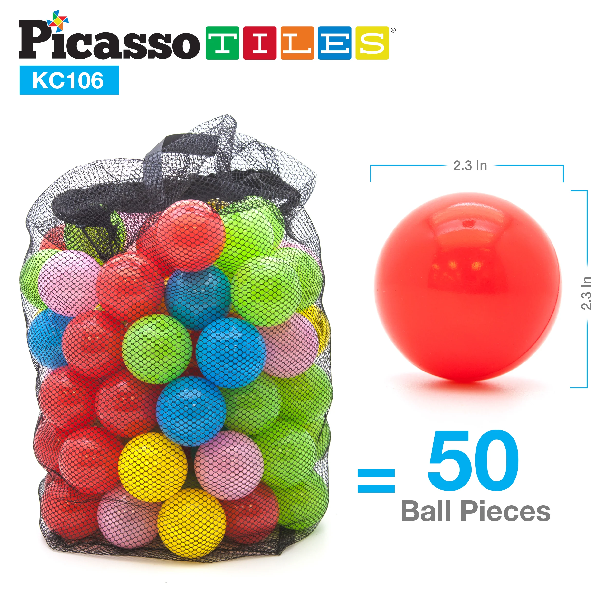PicassoTiles Inflatable Bounce House Jump & Slide with Pit Balls - Image 6