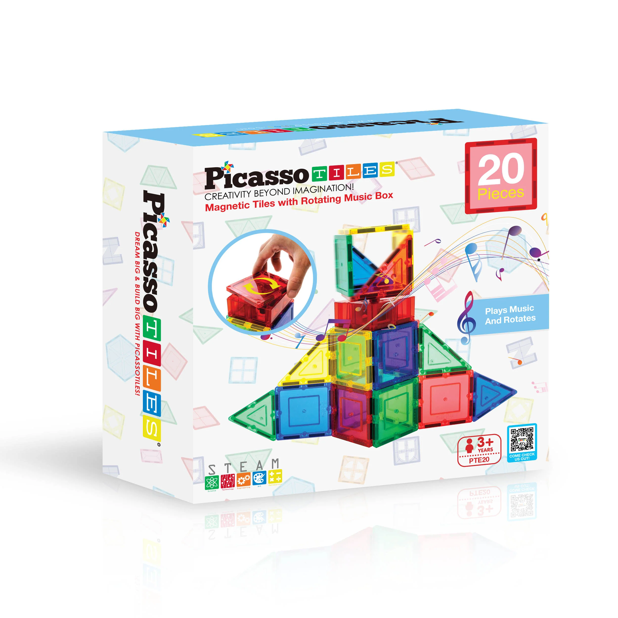 PicassoTiles Interactive Musical Magnetic Building Tile Toy Set - Image 5