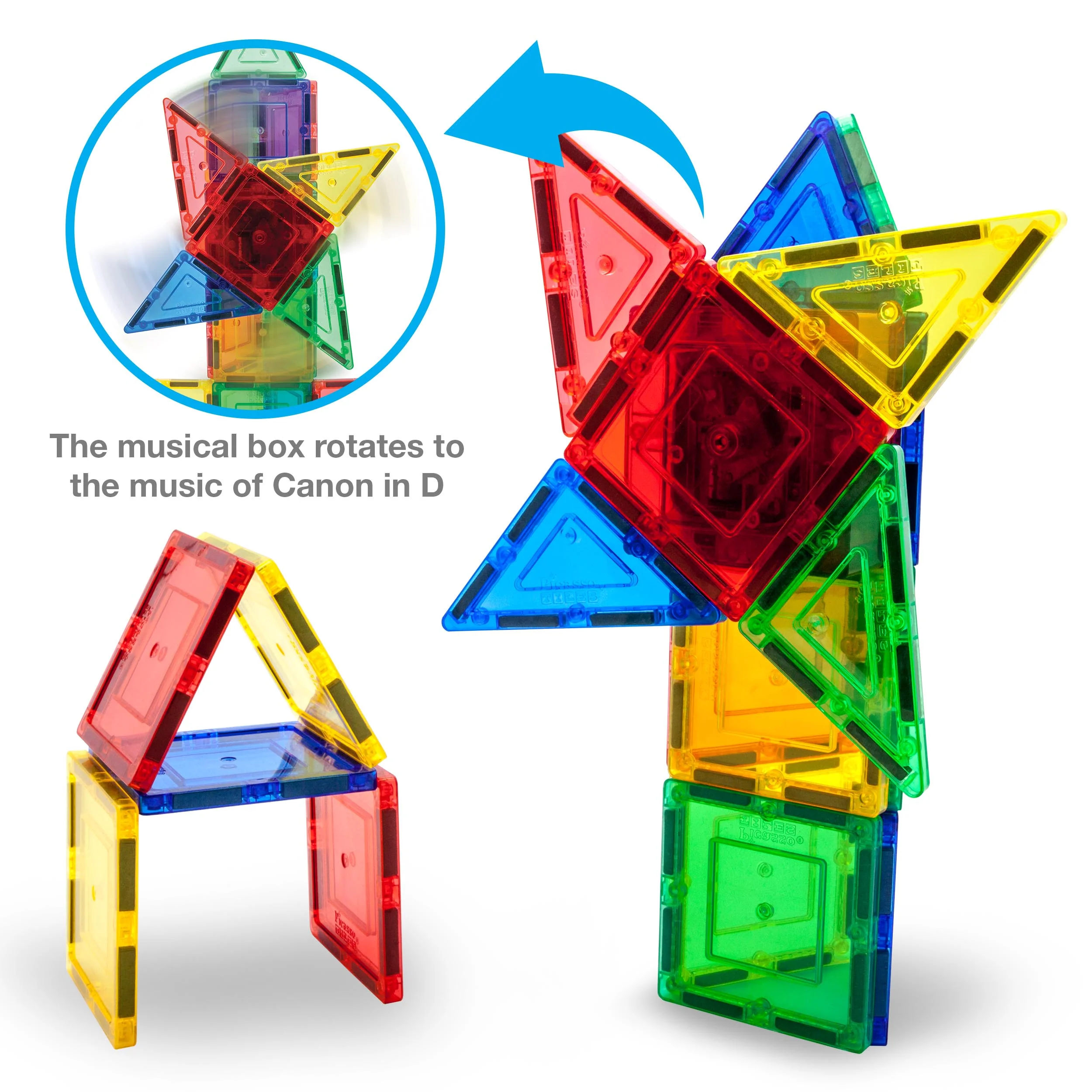PicassoTiles Interactive Musical Magnetic Building Tile Toy Set - Image 6
