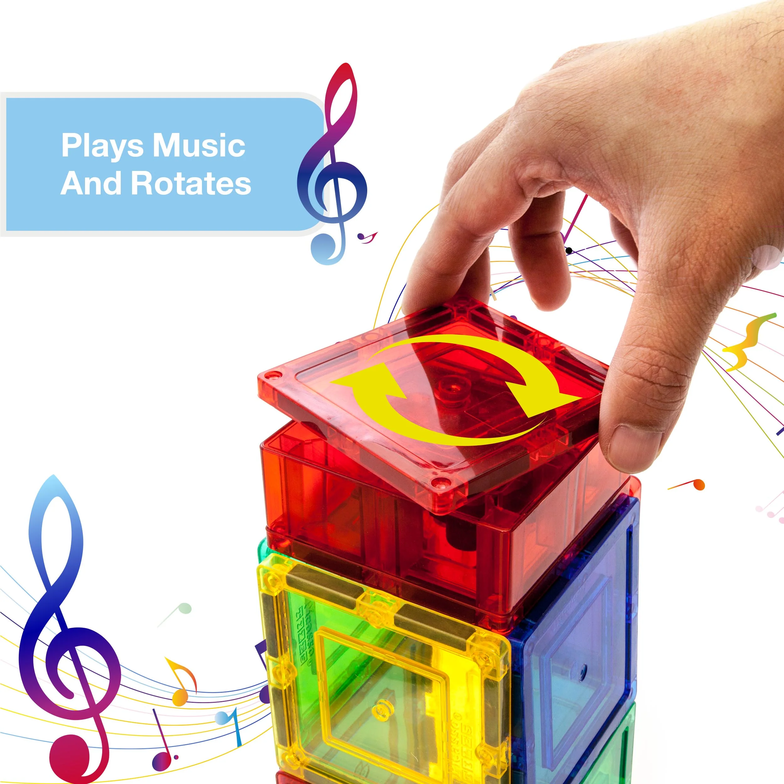 PicassoTiles Interactive Musical Magnetic Building Tile Toy Set - Image 7