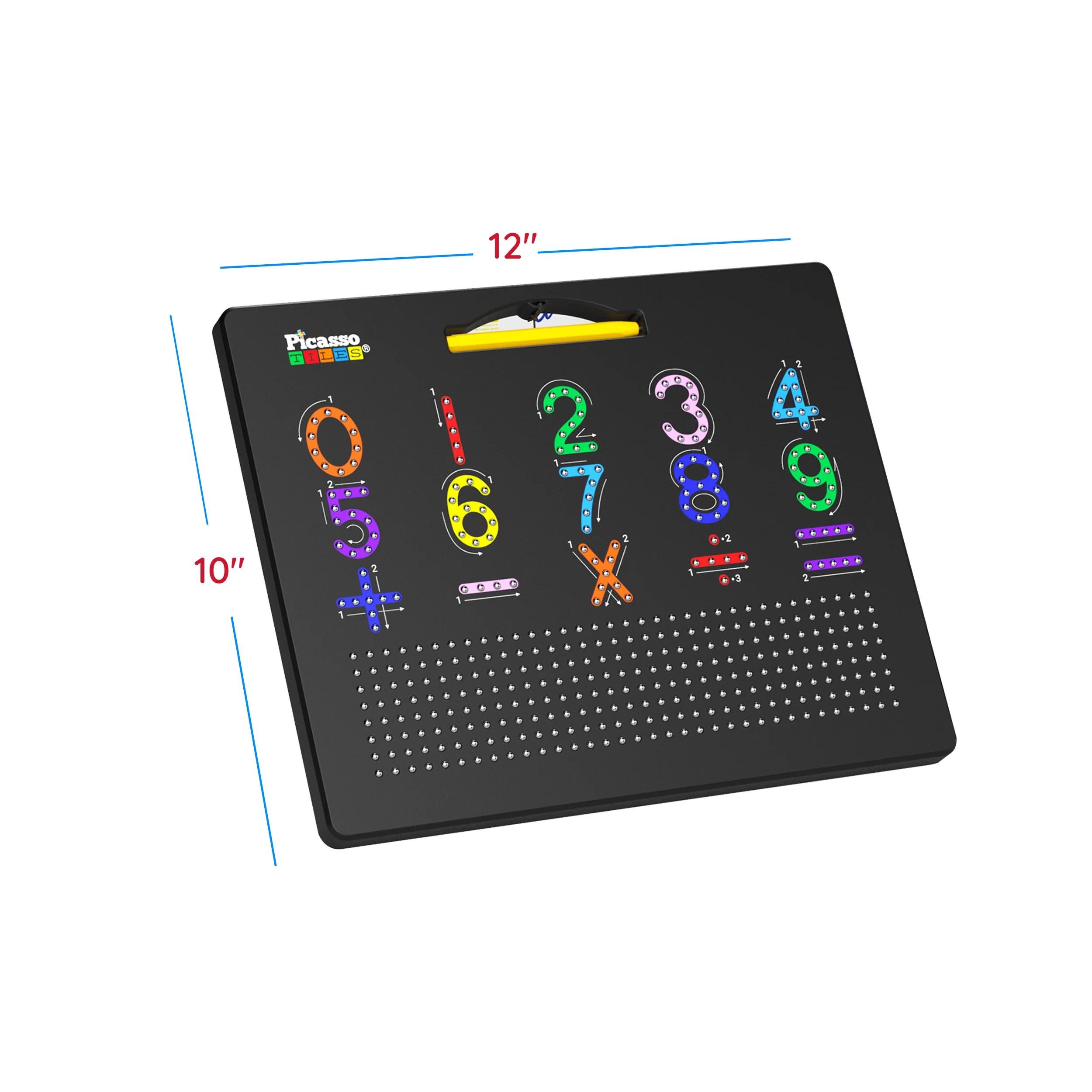 PicassoTiles Magnetic Drawing Board Letters & Numbers Double Sided - Image 2