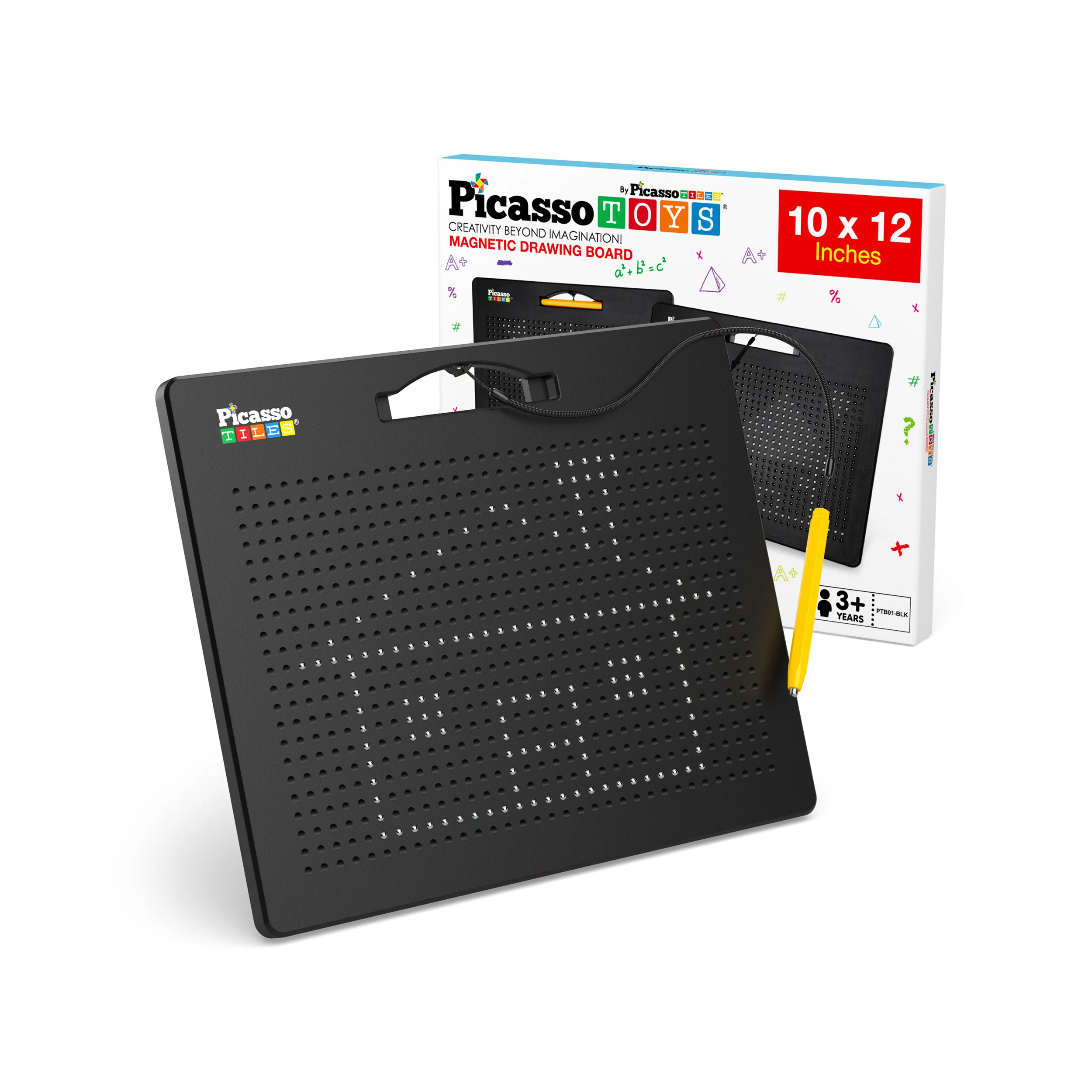 PicassoTiles Large 12"x10" 748pc Magnetic Bead Drawing Board