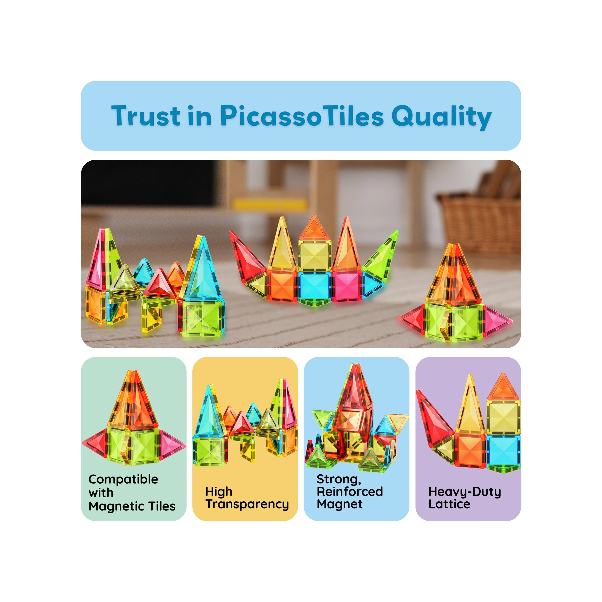 PicassoTiles Mini Diamond Series 24pc Travel Set - Image 8