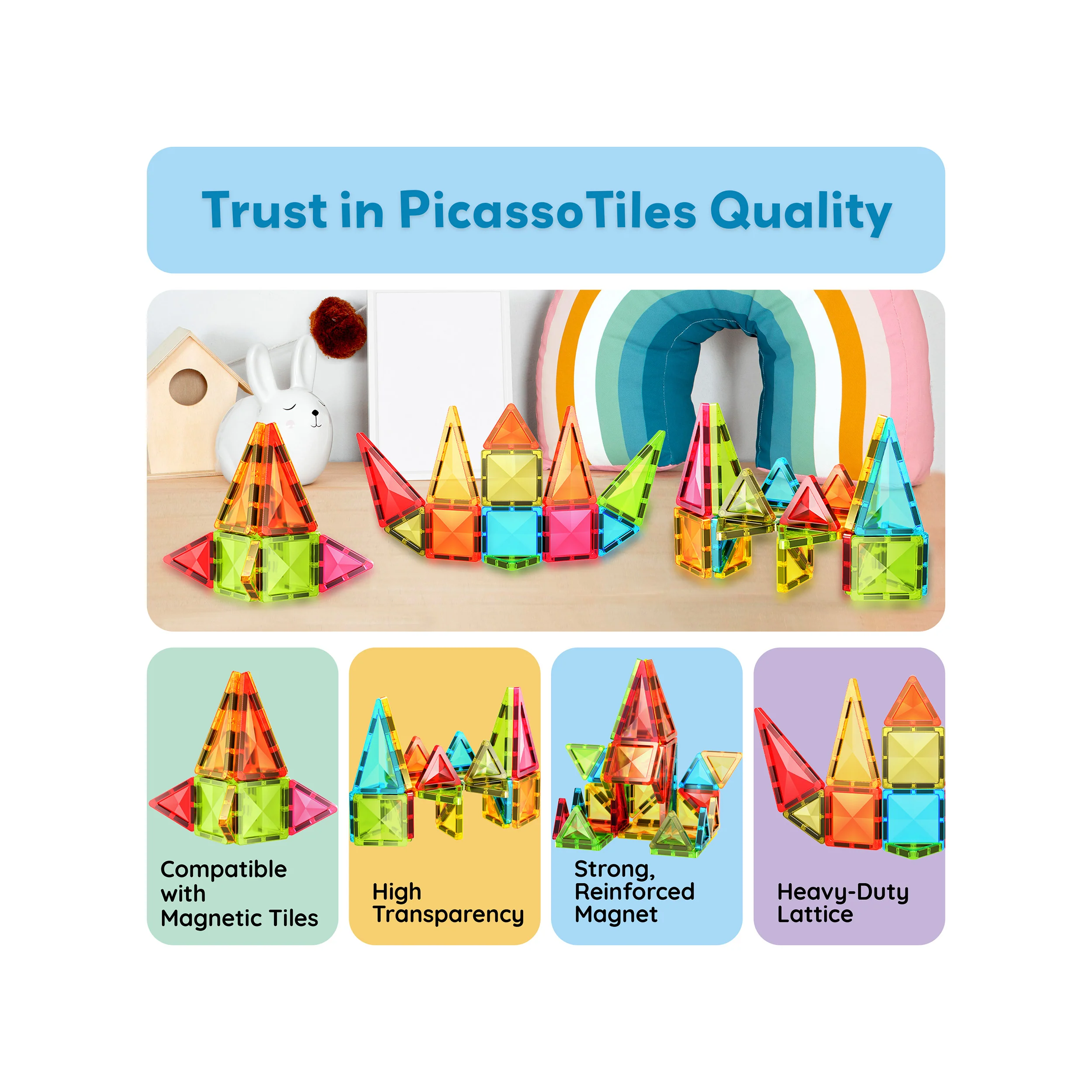 PicassoTiles Mini Diamond Series 36pc Travel Set - Image 8
