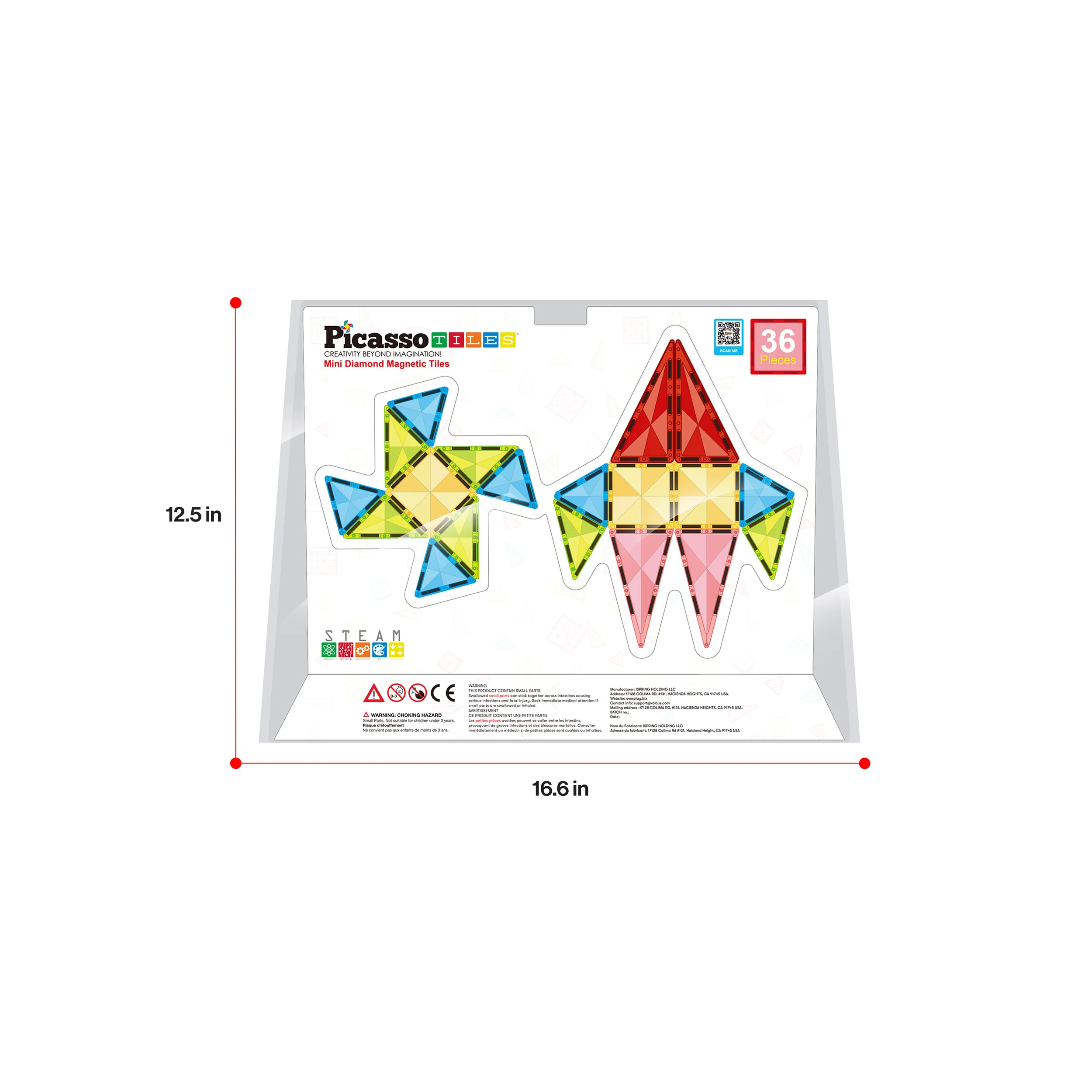 PicassoTiles Mini Diamond Series 36pc Travel Set - Image 9