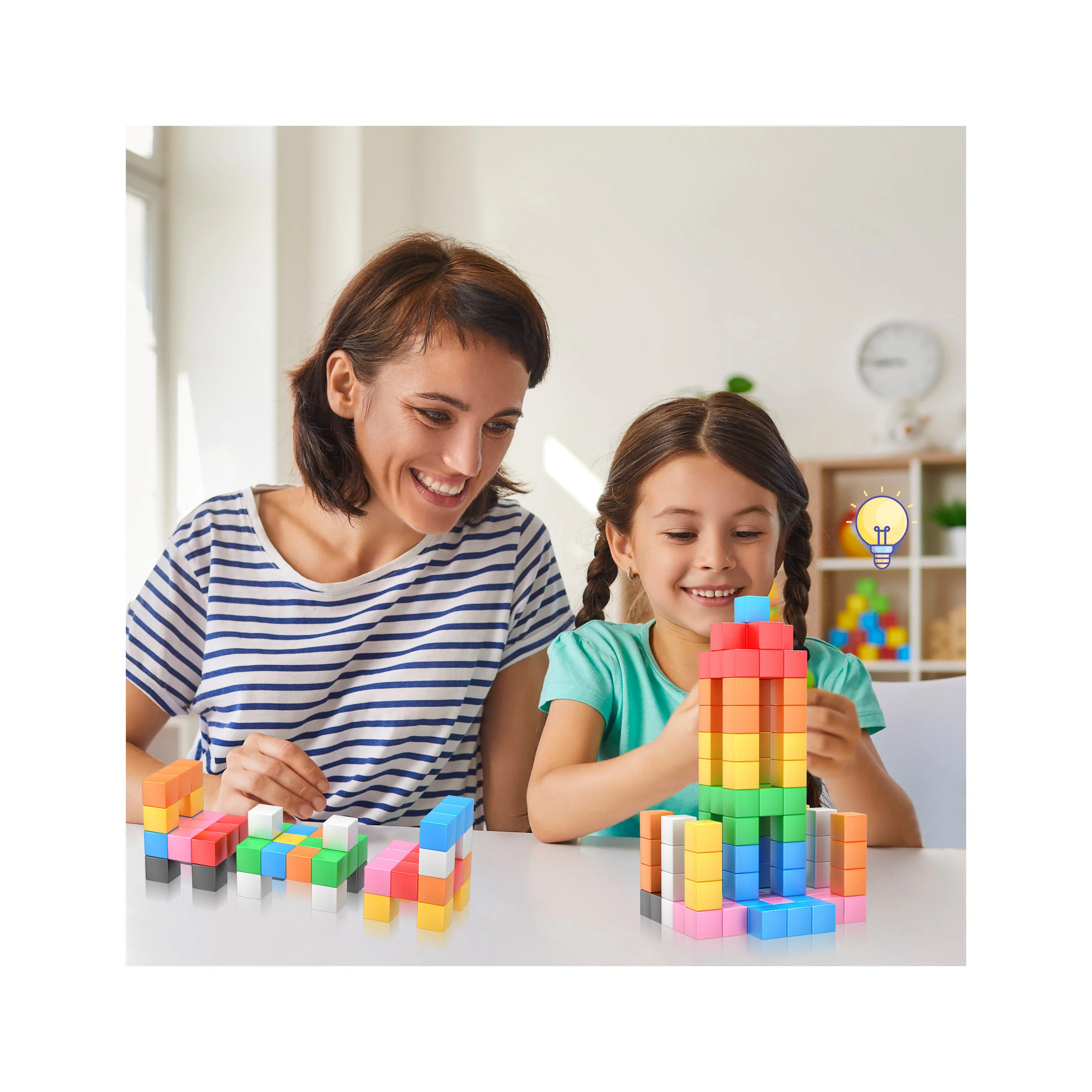 PicassoTiles 108pc Magnetic Cube Building Block Set - Image 6
