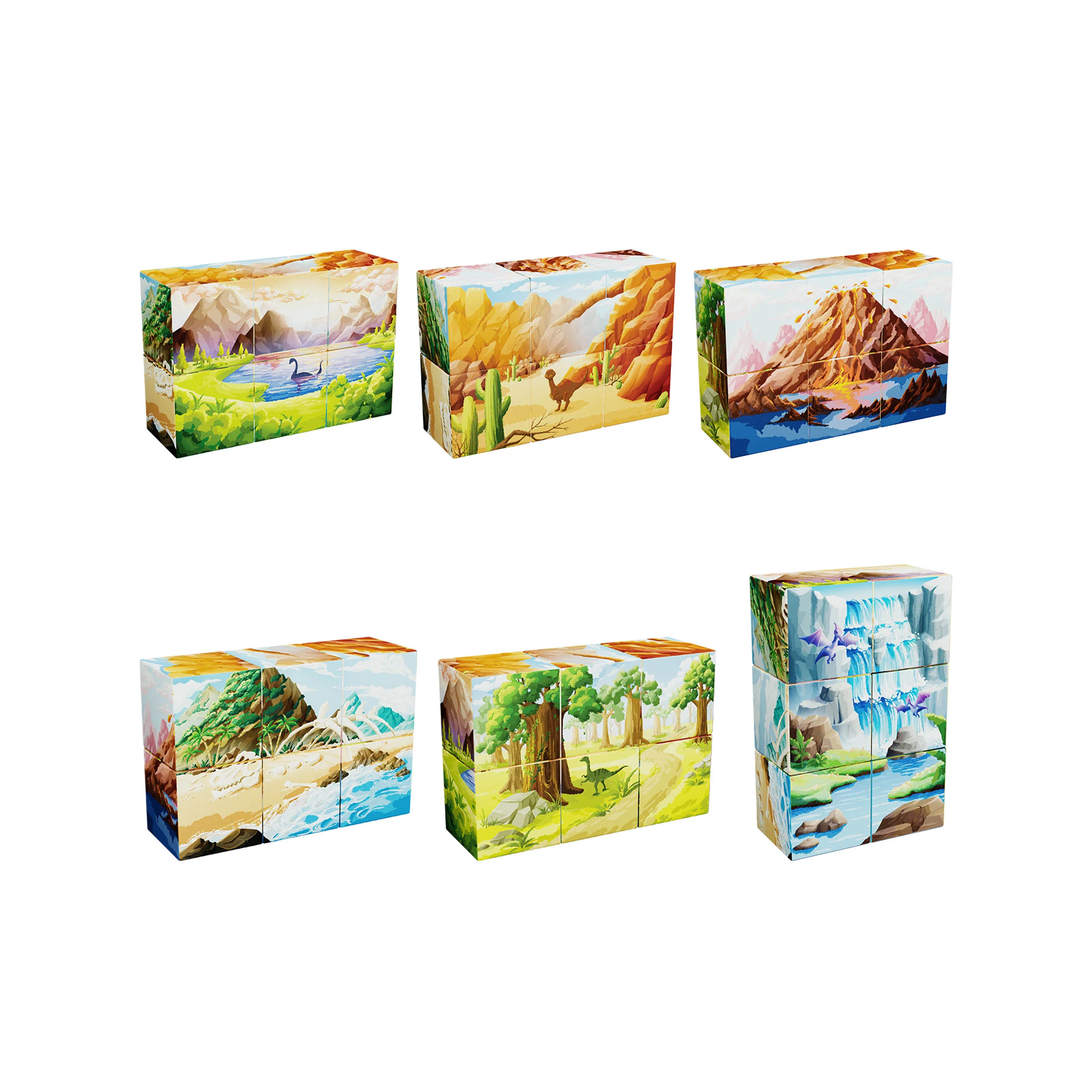 PicassoTiles Dinosaur Themed Magnetic Cube Mix and Match Building Blocks - 72 Pieces - Image 6